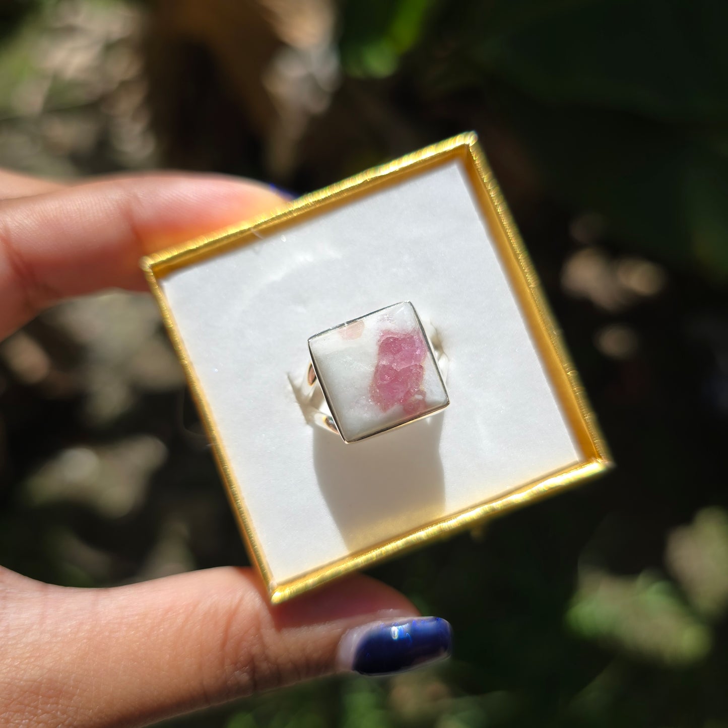Pink Tourmaline  Ring - Size 8