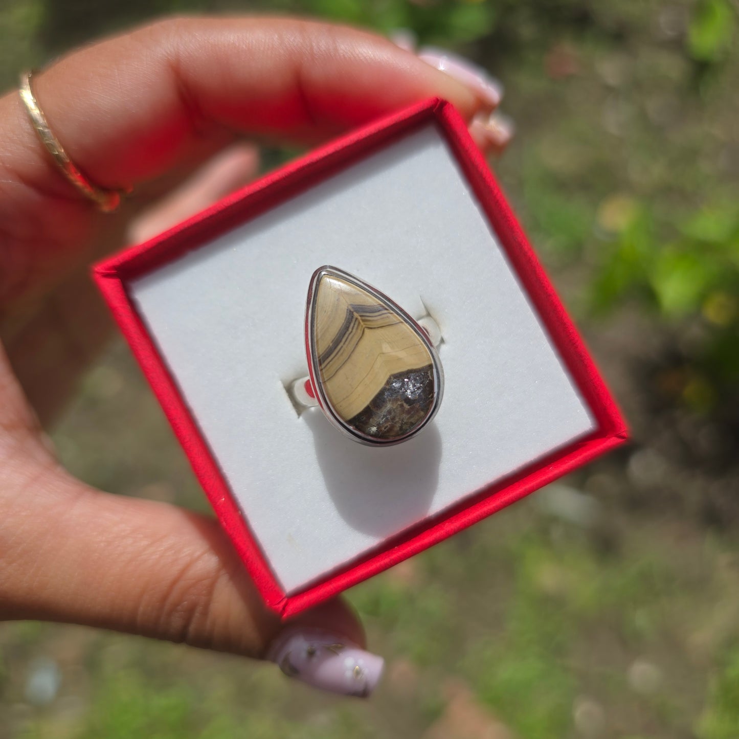 Schalenblende Gemstone Ring - Size 7