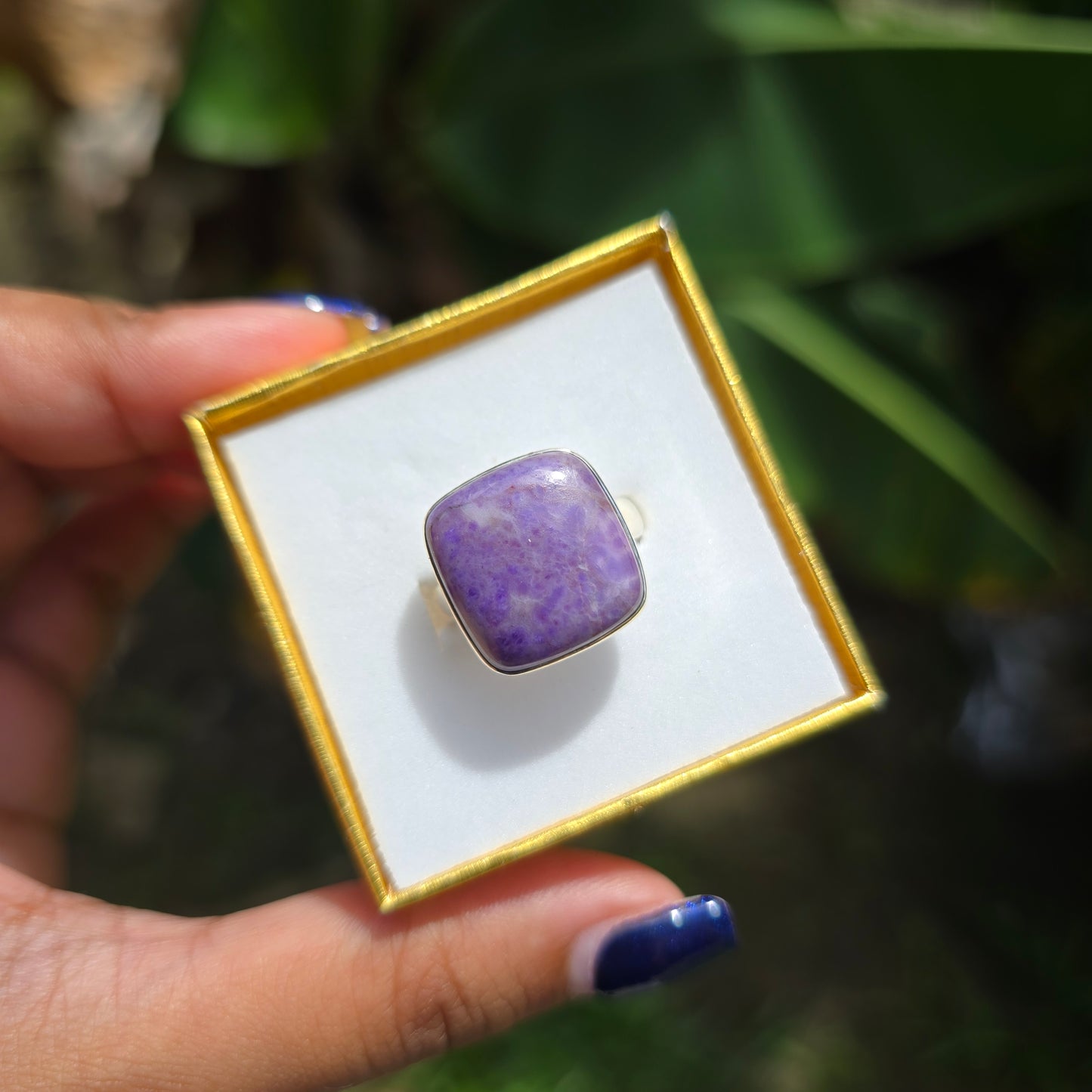 Lavender Jade Ring - Size 7.5