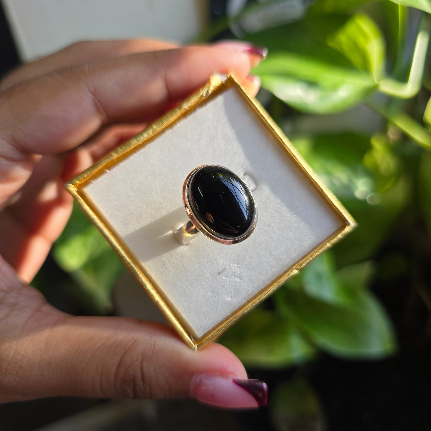 Onyx Gemstone Ring - Size 11