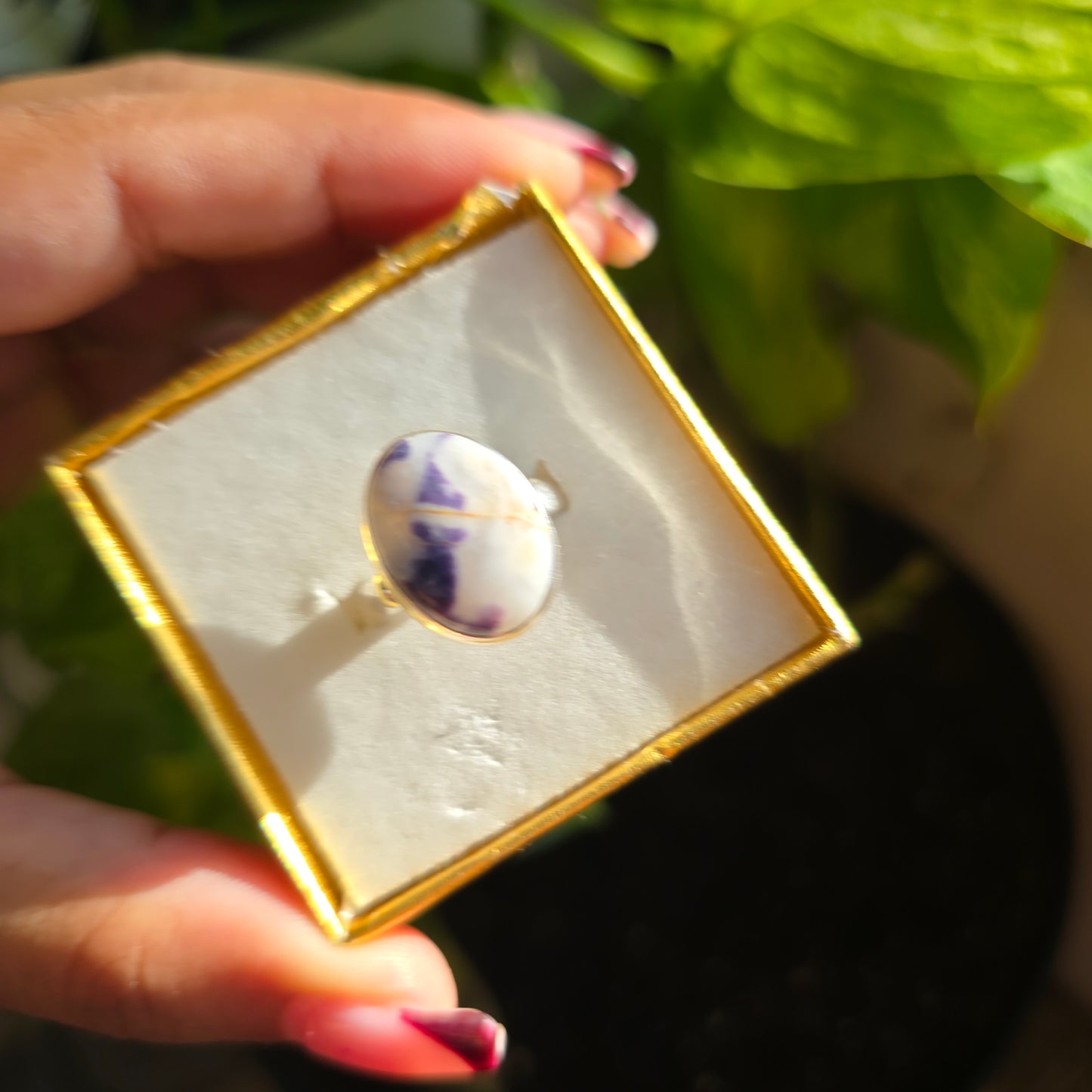 Morado Opal Gemstone Ring - Size 7