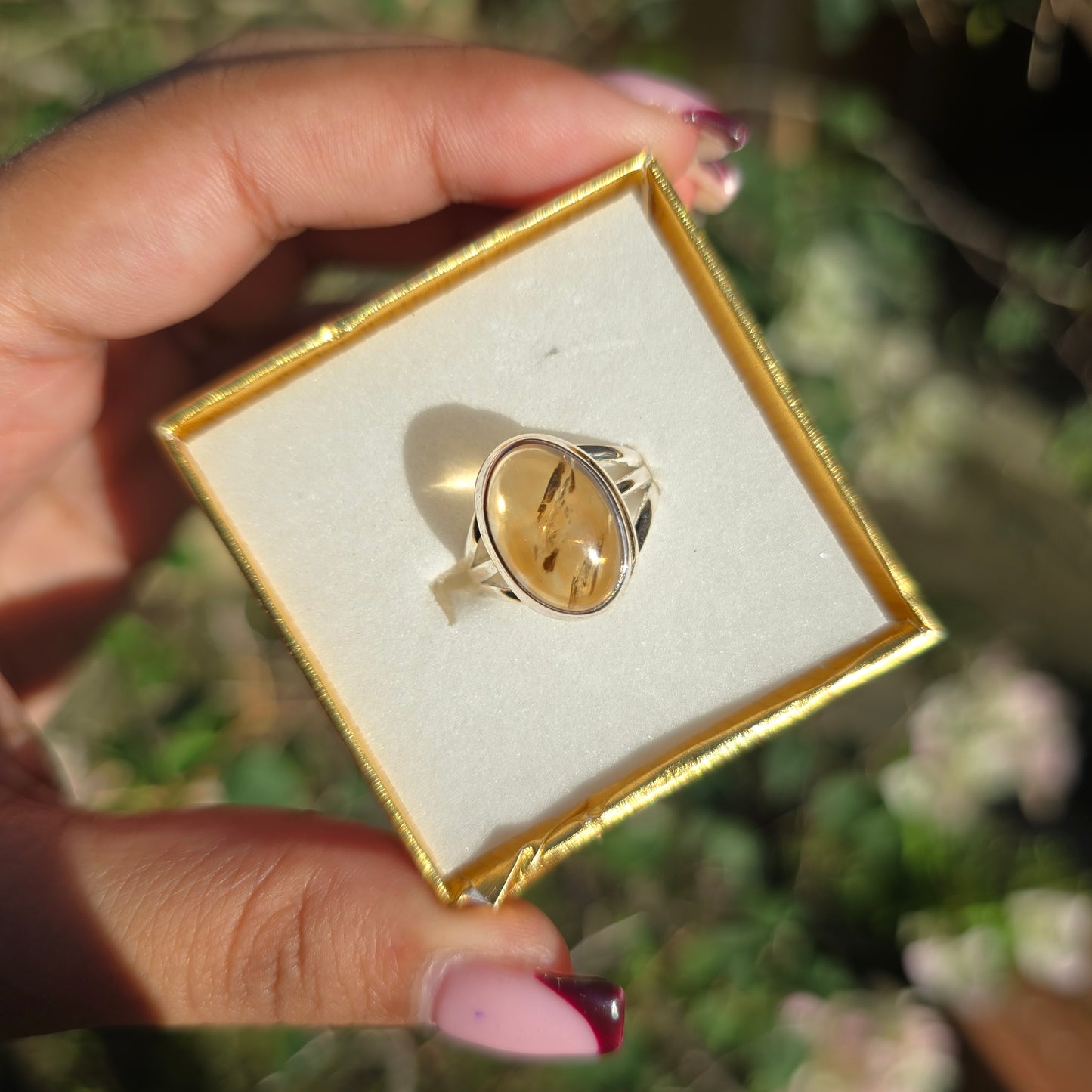 Citrine Gemstone Ring - Size 5