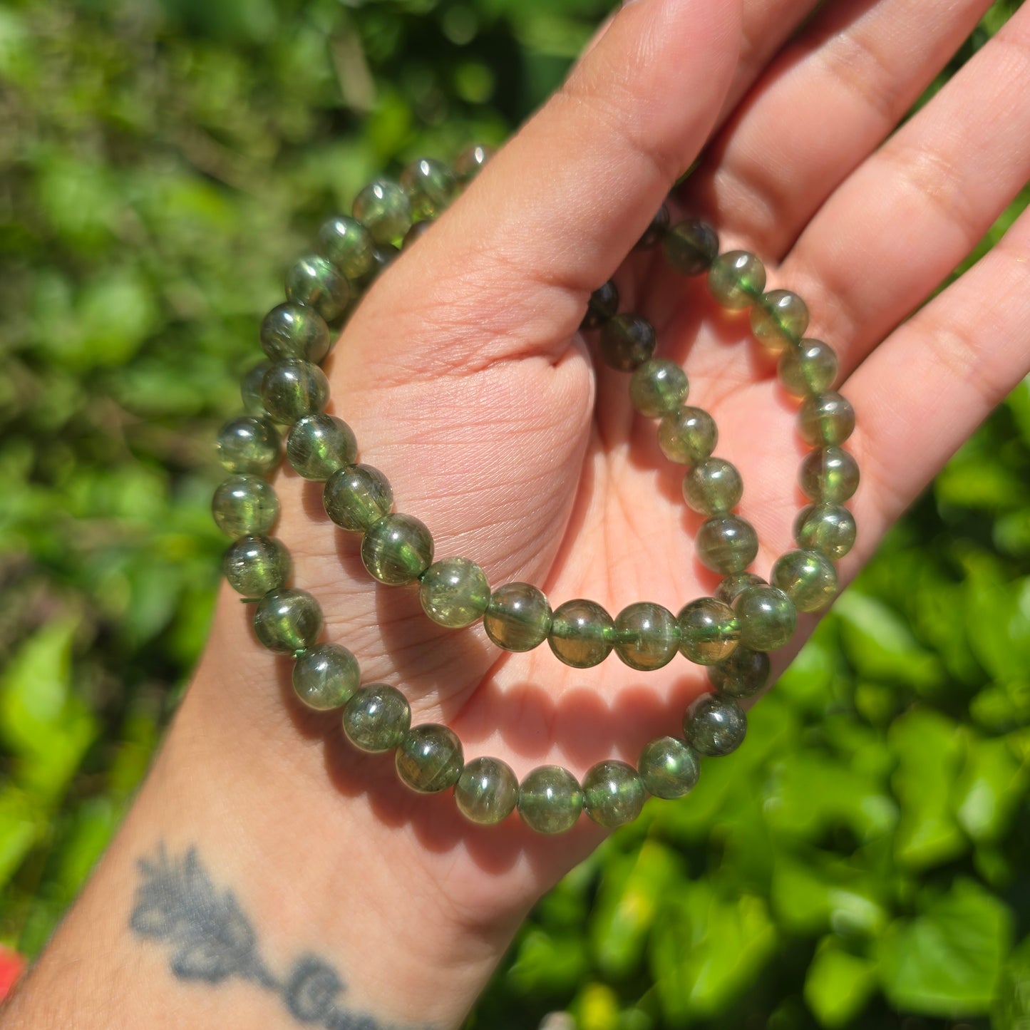 Green Apatite Gemstone Bracelet