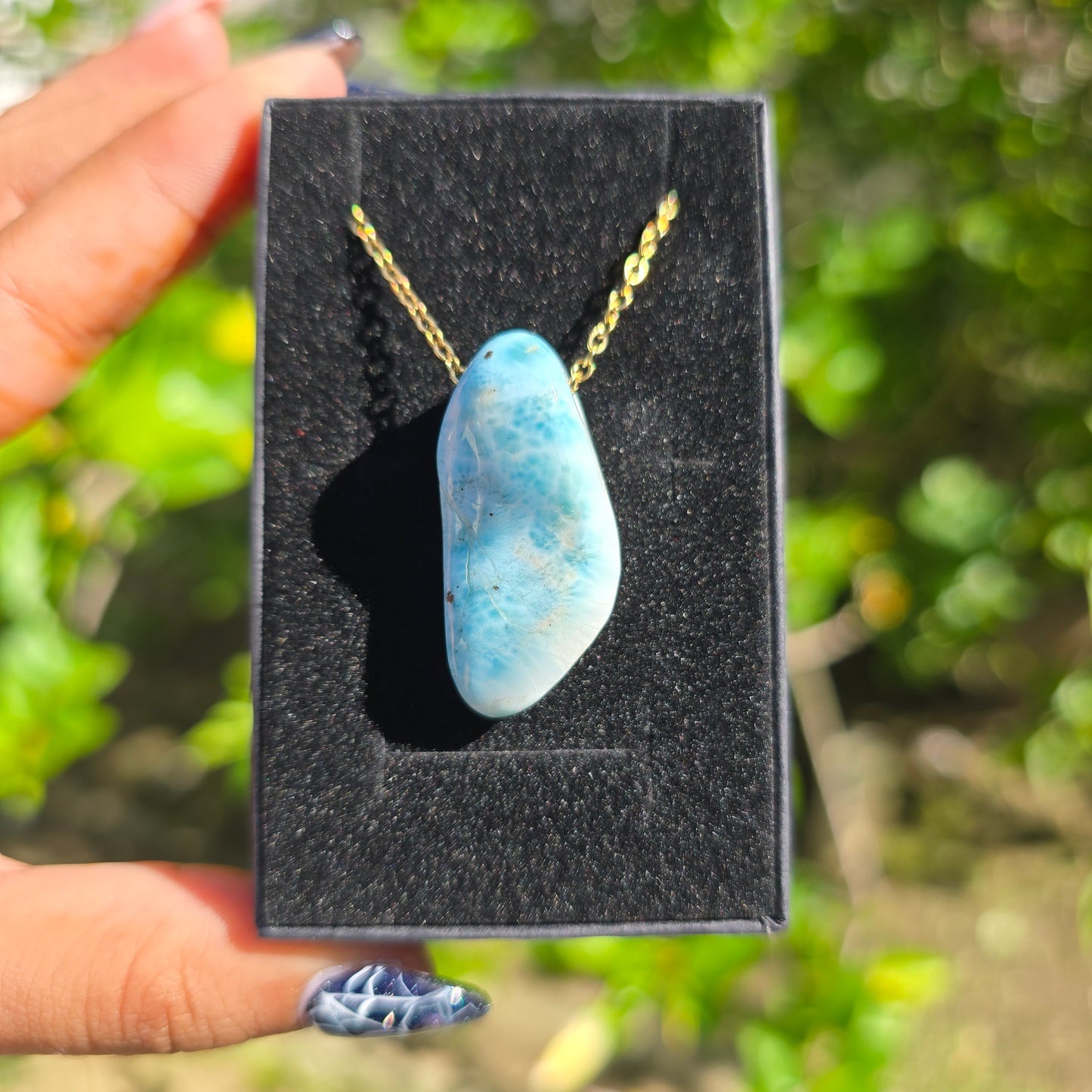 Larimar Nugget Pendant