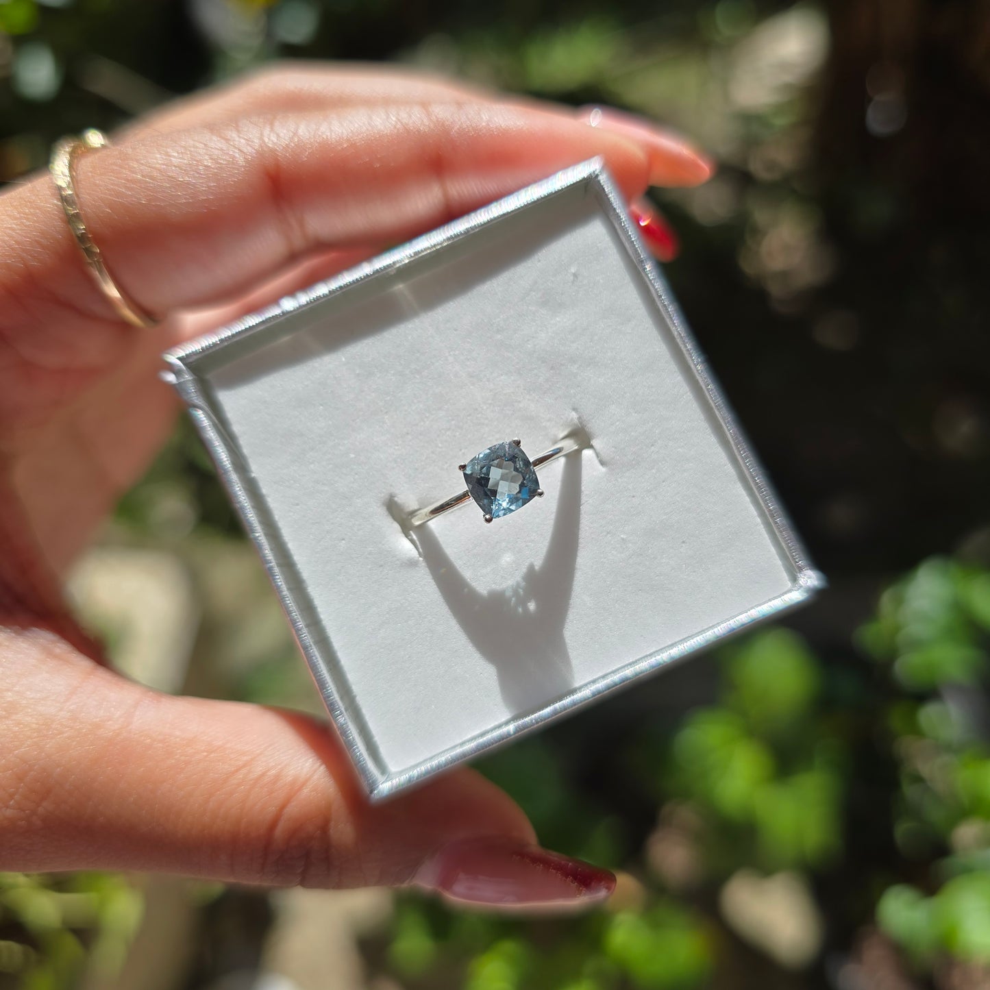 Blue Fluorite Ring - Size 7