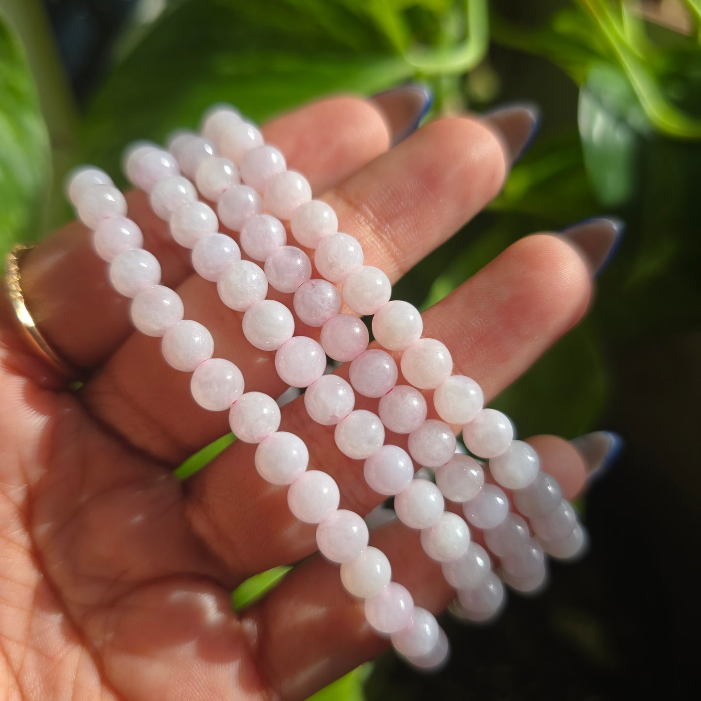 Light Pink Jadeite Gemstone Bracelet
