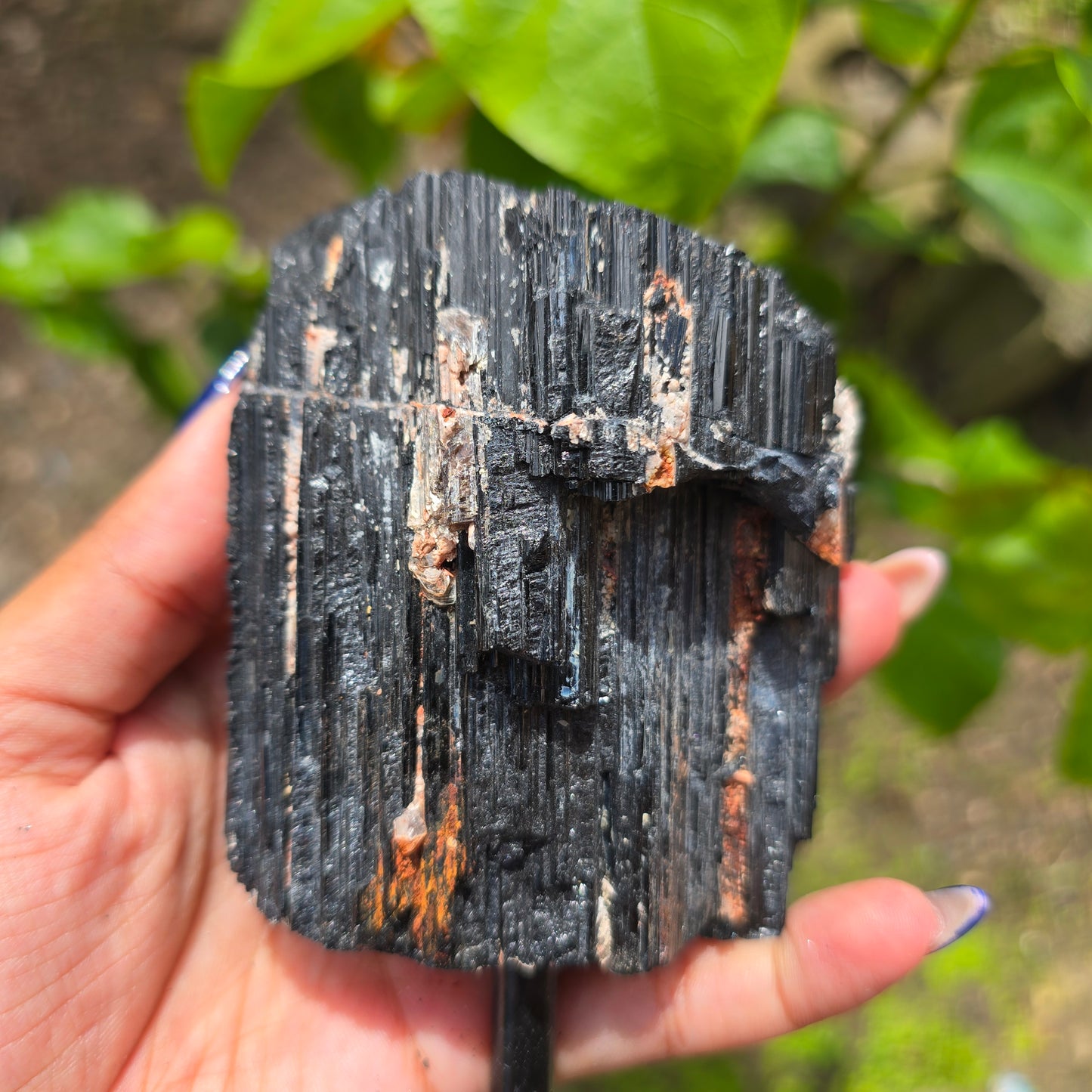 Black Tourmaline on Metal Stand No 1