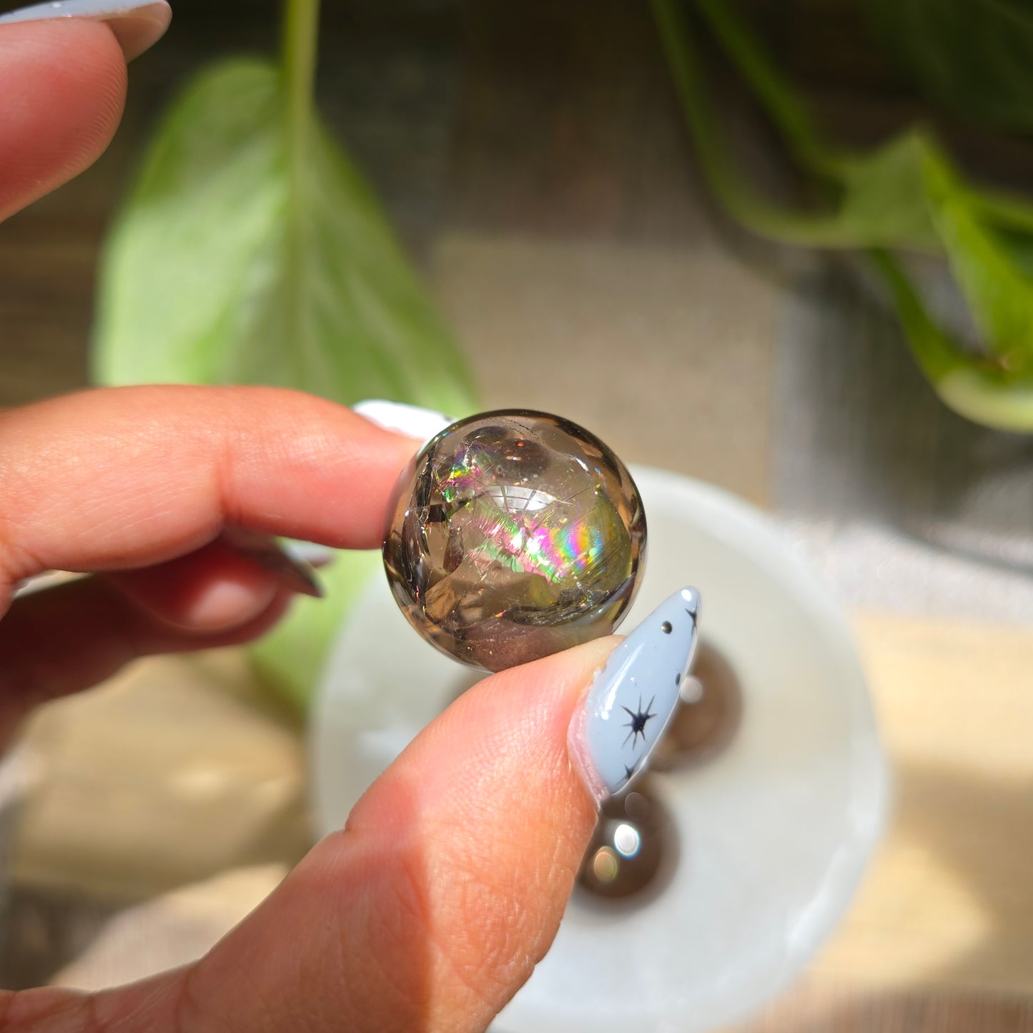 Mini Smoky Quartz Gemstone Sphere