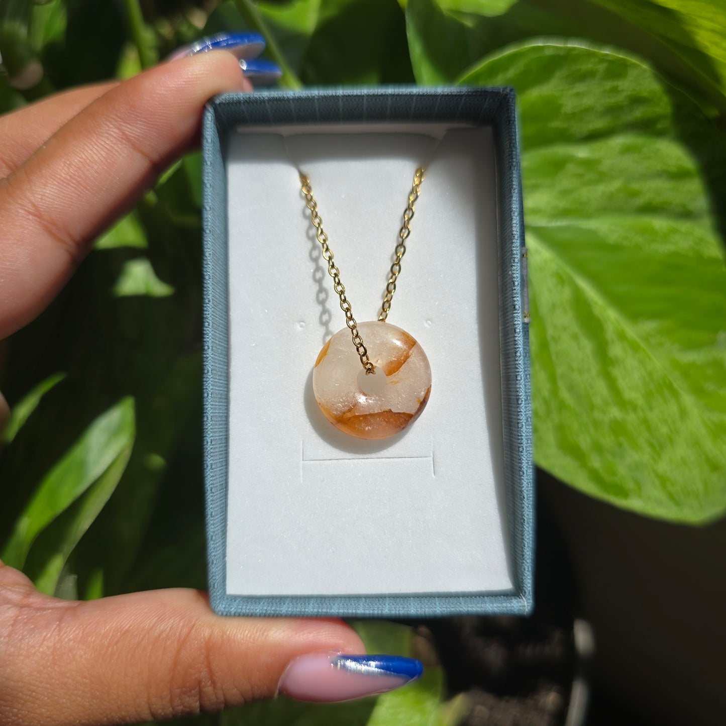 Golden Healer Donut Necklace