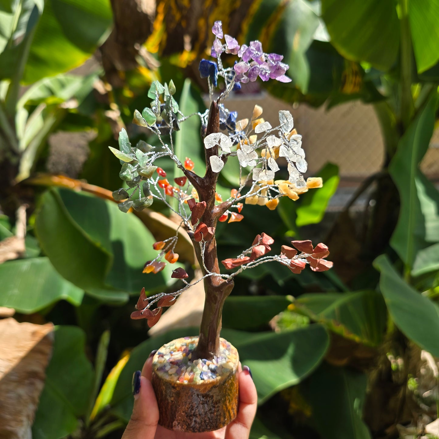 Seven Chakra Gemstone Tree (Chip Beads)
