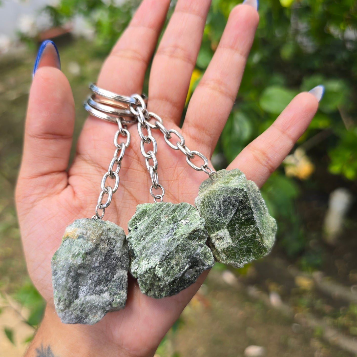 Green Kyanite Keychain