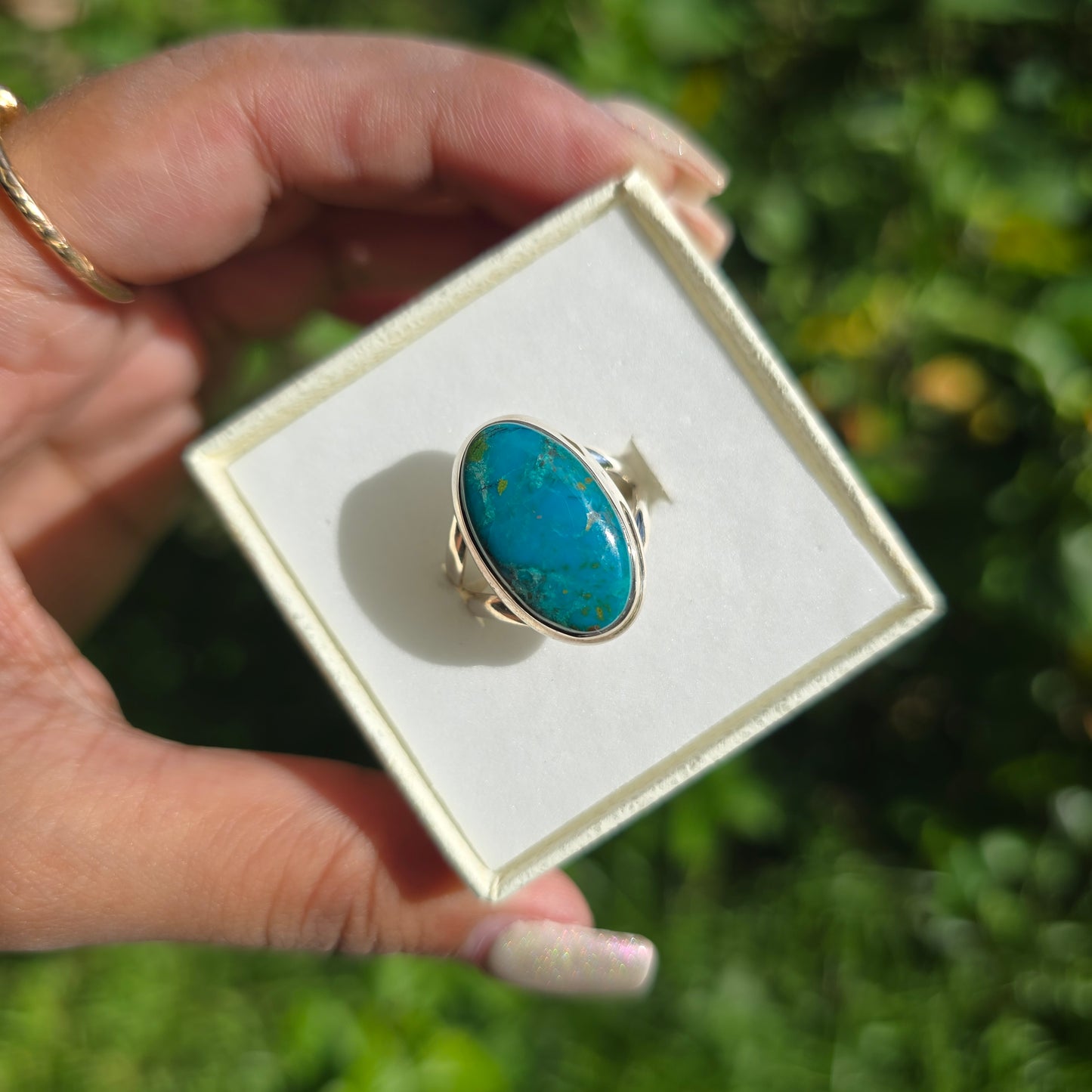 Chrysocolla Gemstone Ring - Size 7.5