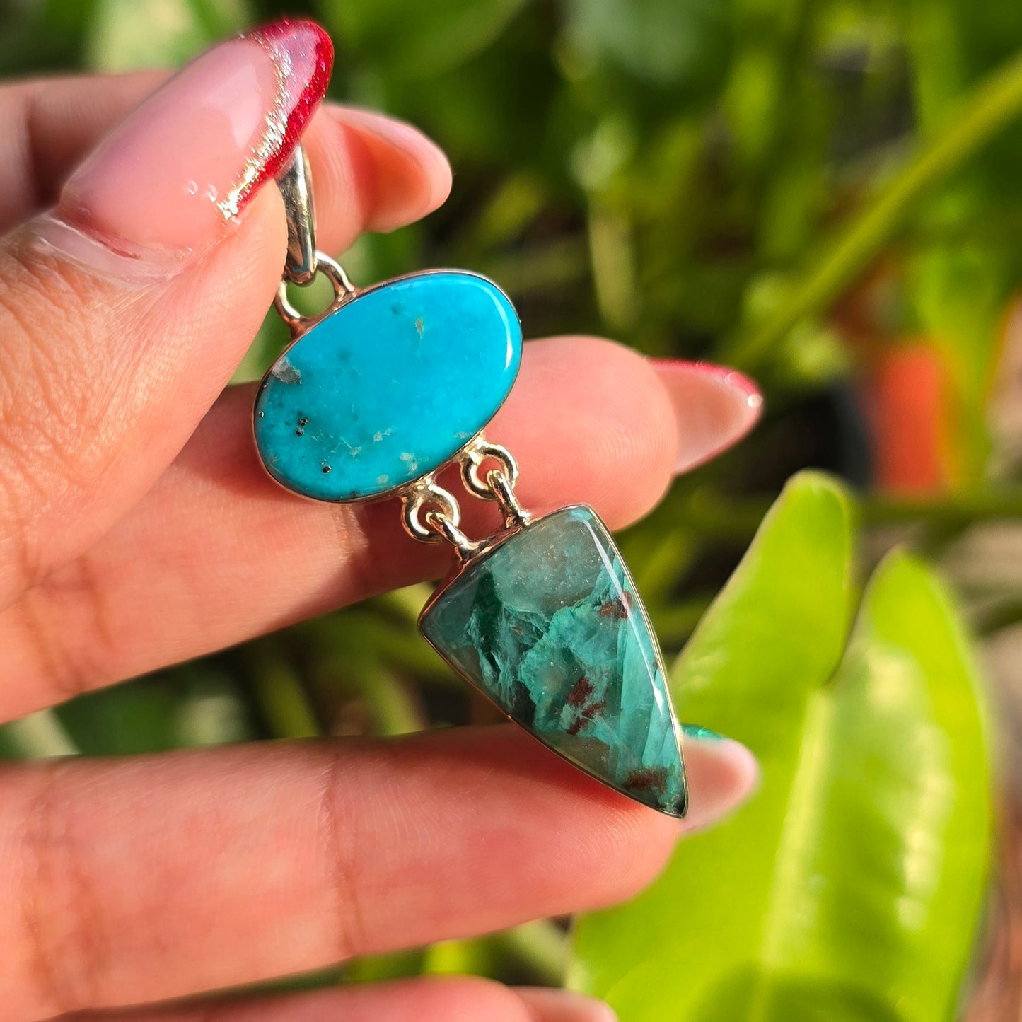 Turquoise and Quantum Quattro Pendant