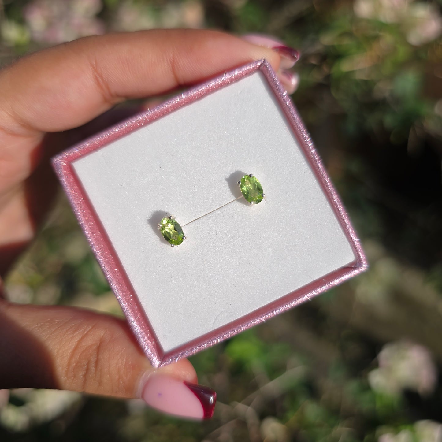 Peridot Stud Earrings