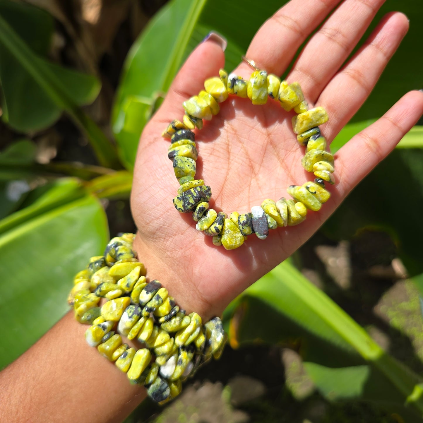 Lizardite Chip Bracelet