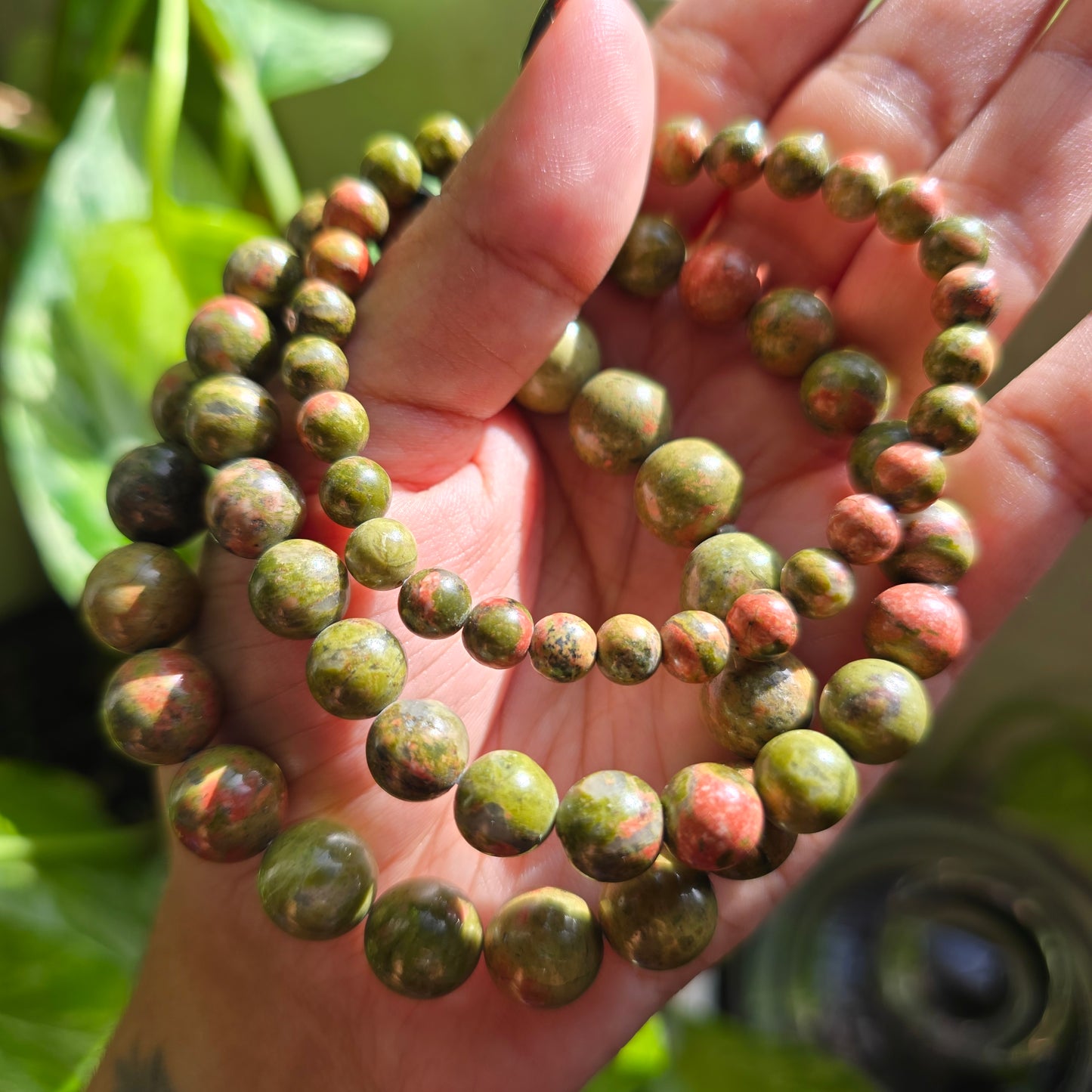 Unakite Gemstone Bracelet