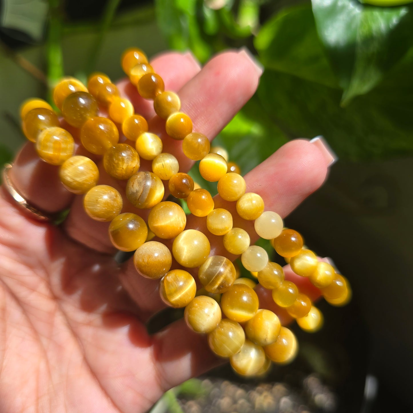 Golden Tiger's Eye Gemstone Bracelet