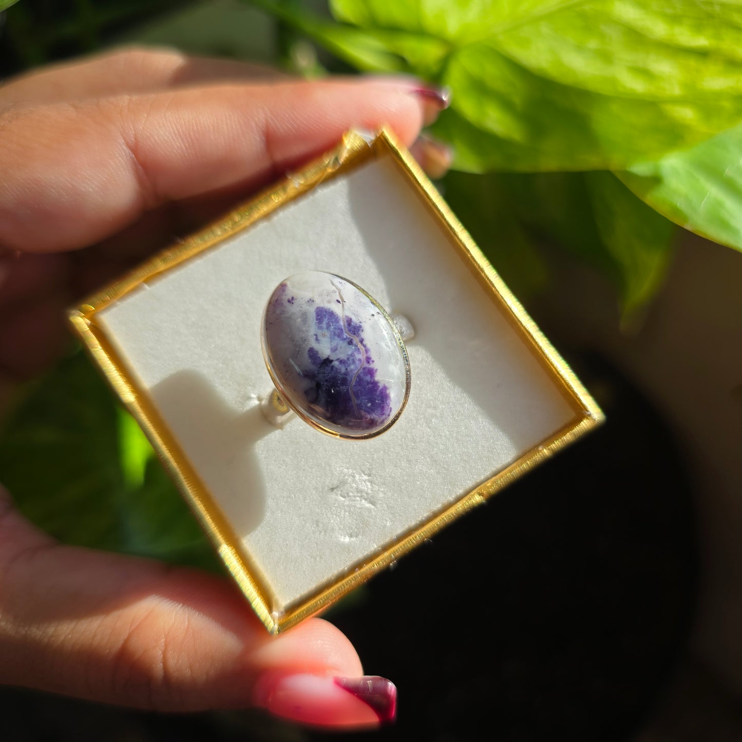 Morado Opal Gemstone Ring - Size 10
