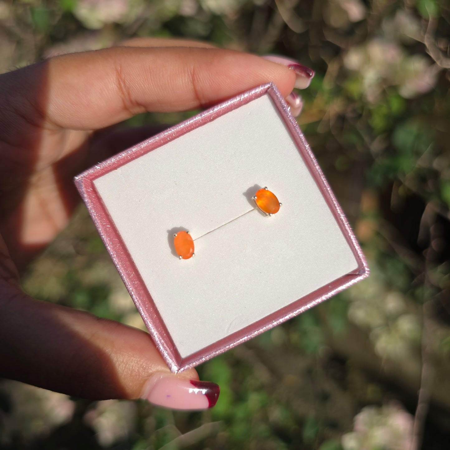 Carnelian Stud Earrings