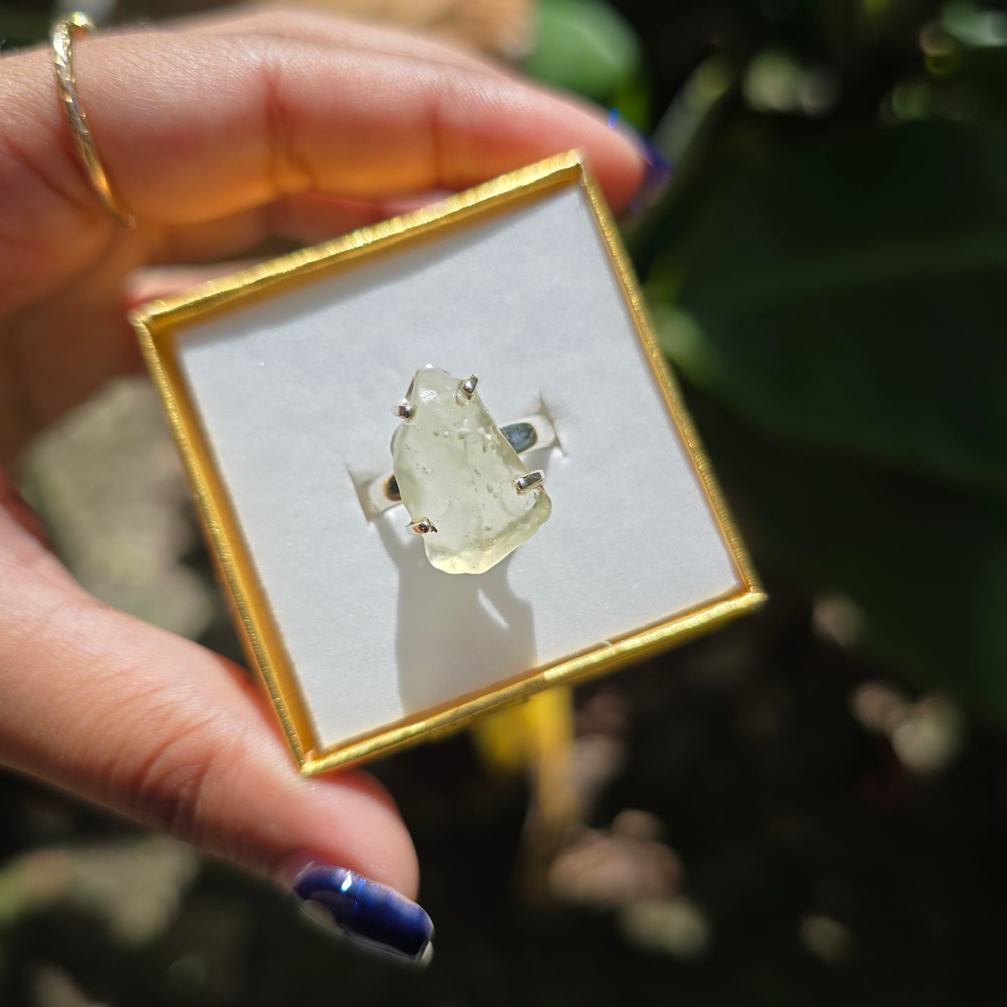 Libyan Desert Glass Ring - Size 8