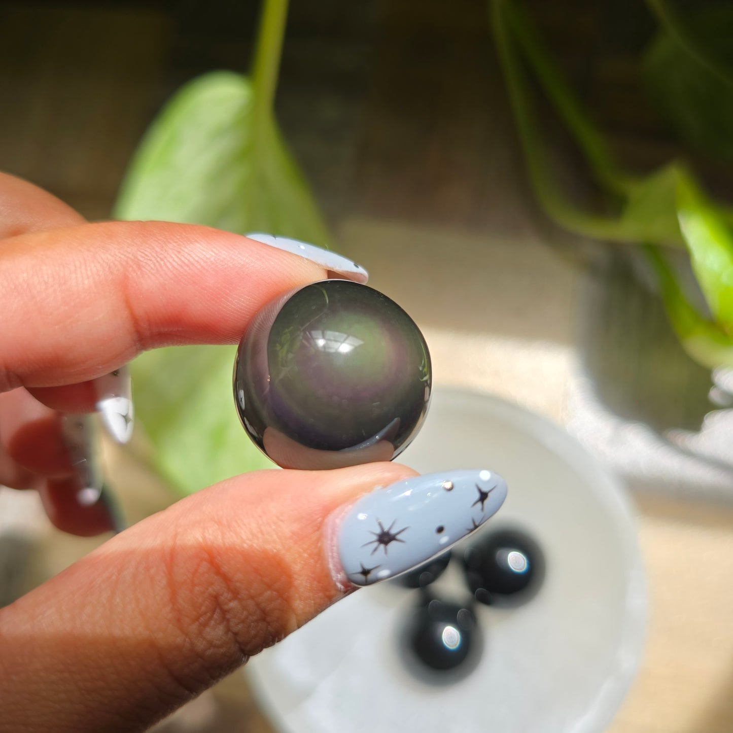 Mini Rainbow Obsidian Gemstone Sphere