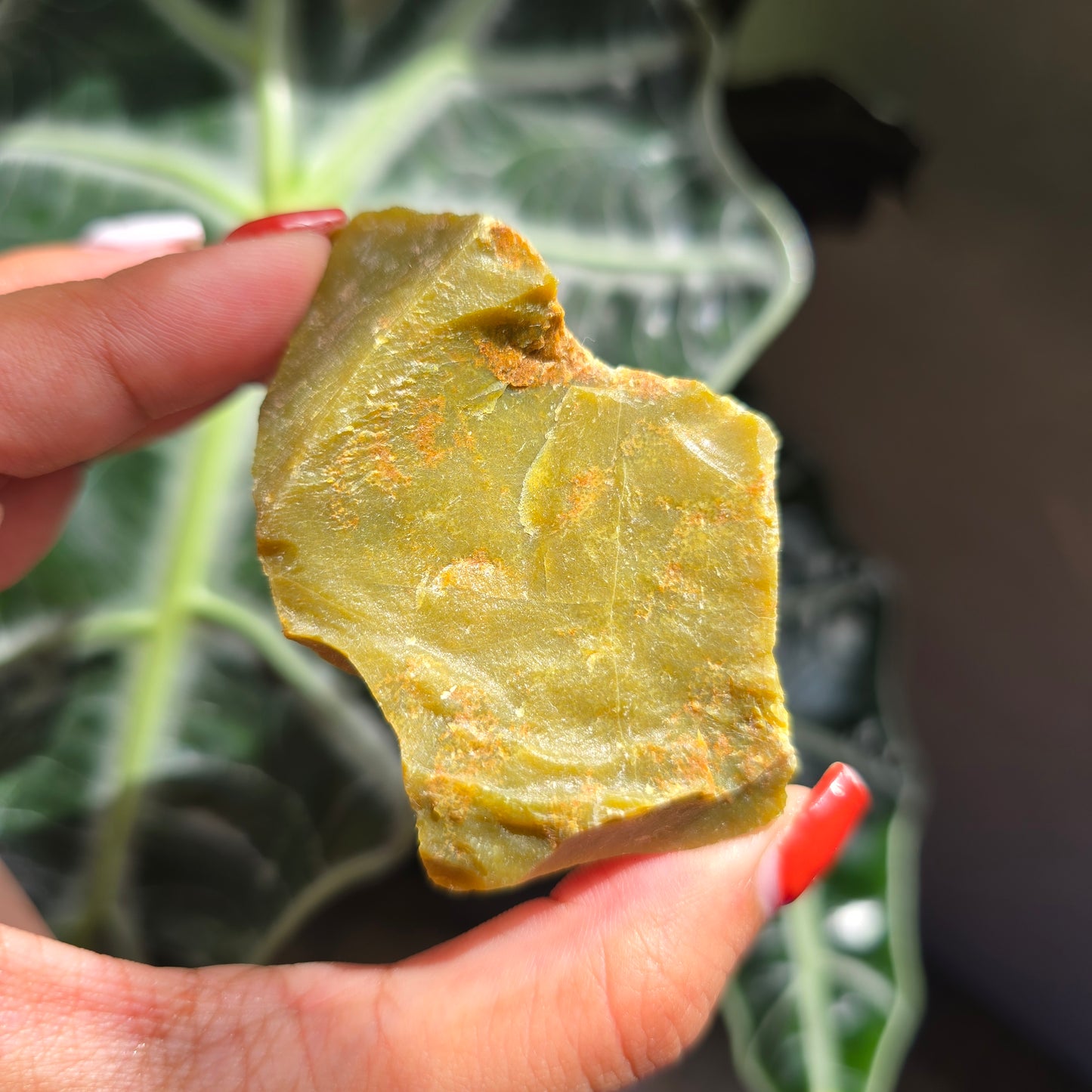 Raw Madagascan Green Opal Gemstone Chunk