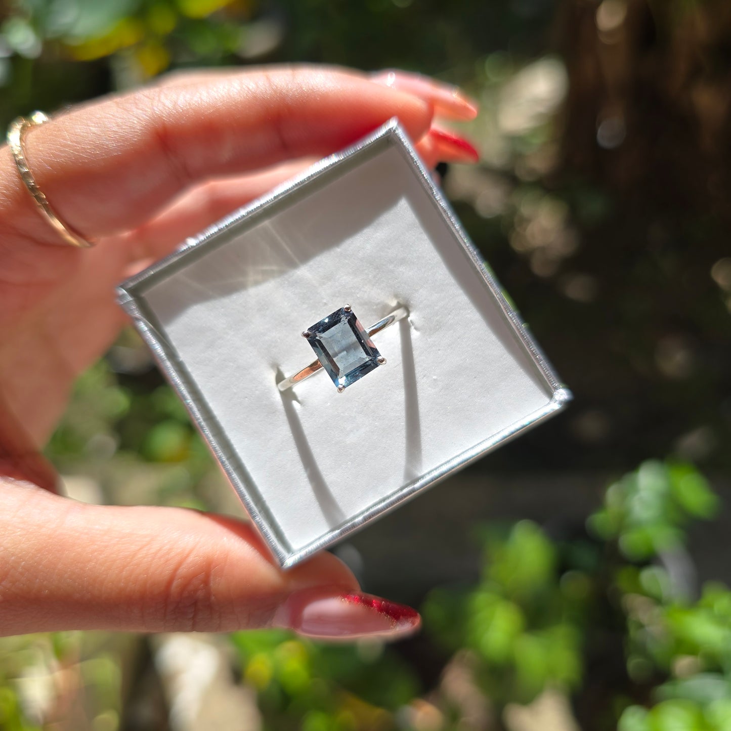 Blue Fluorite Ring - Size 10