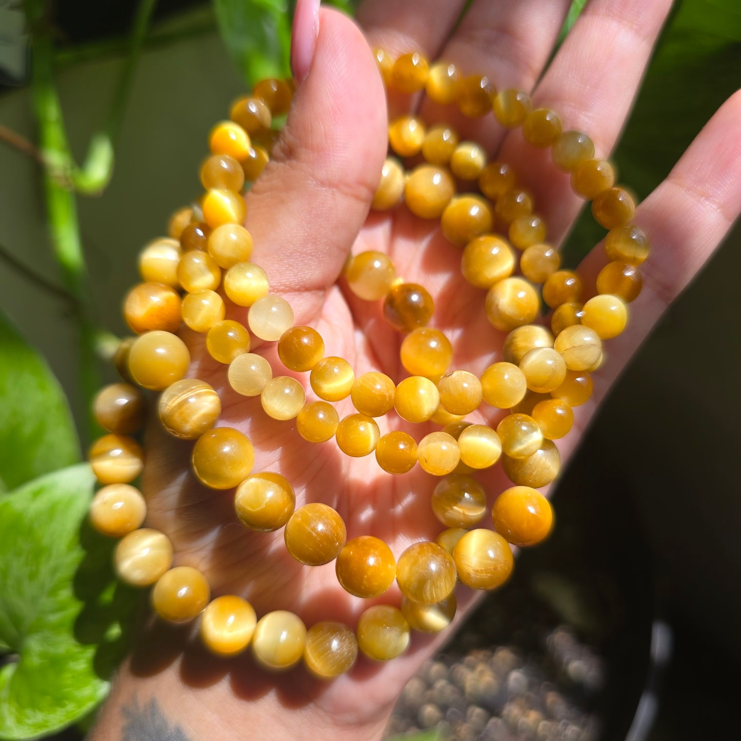 Golden Tiger's Eye Gemstone Bracelet