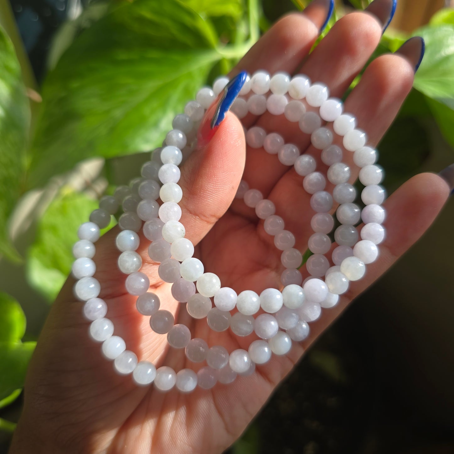 Lavender Jadeite Gemstone Bracelet