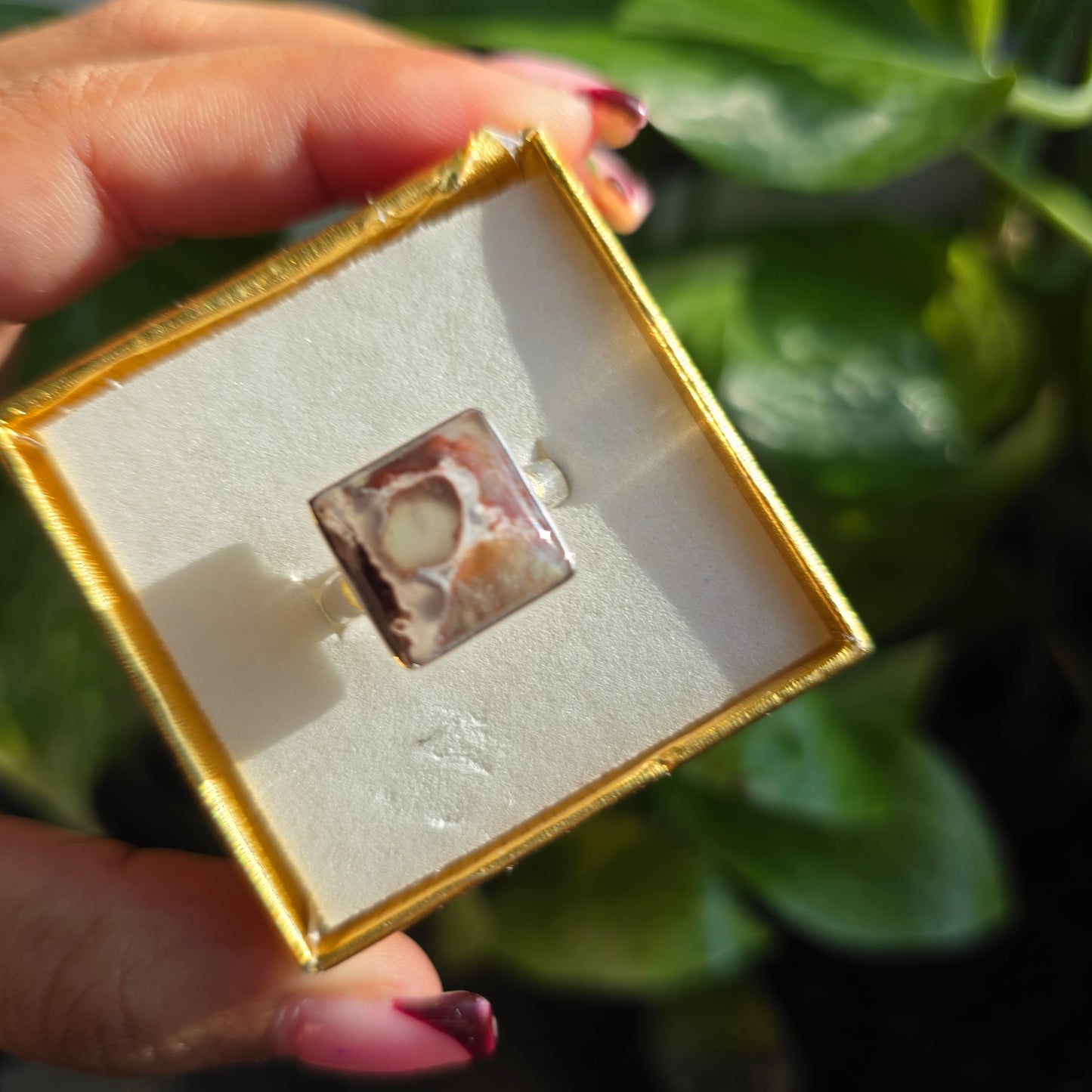 Aquaprase Gemstone Ring - Size 8