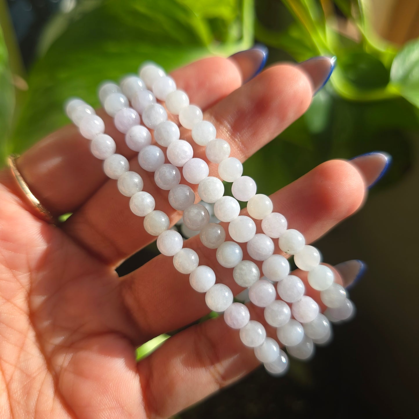 Lavender Jadeite Gemstone Bracelet