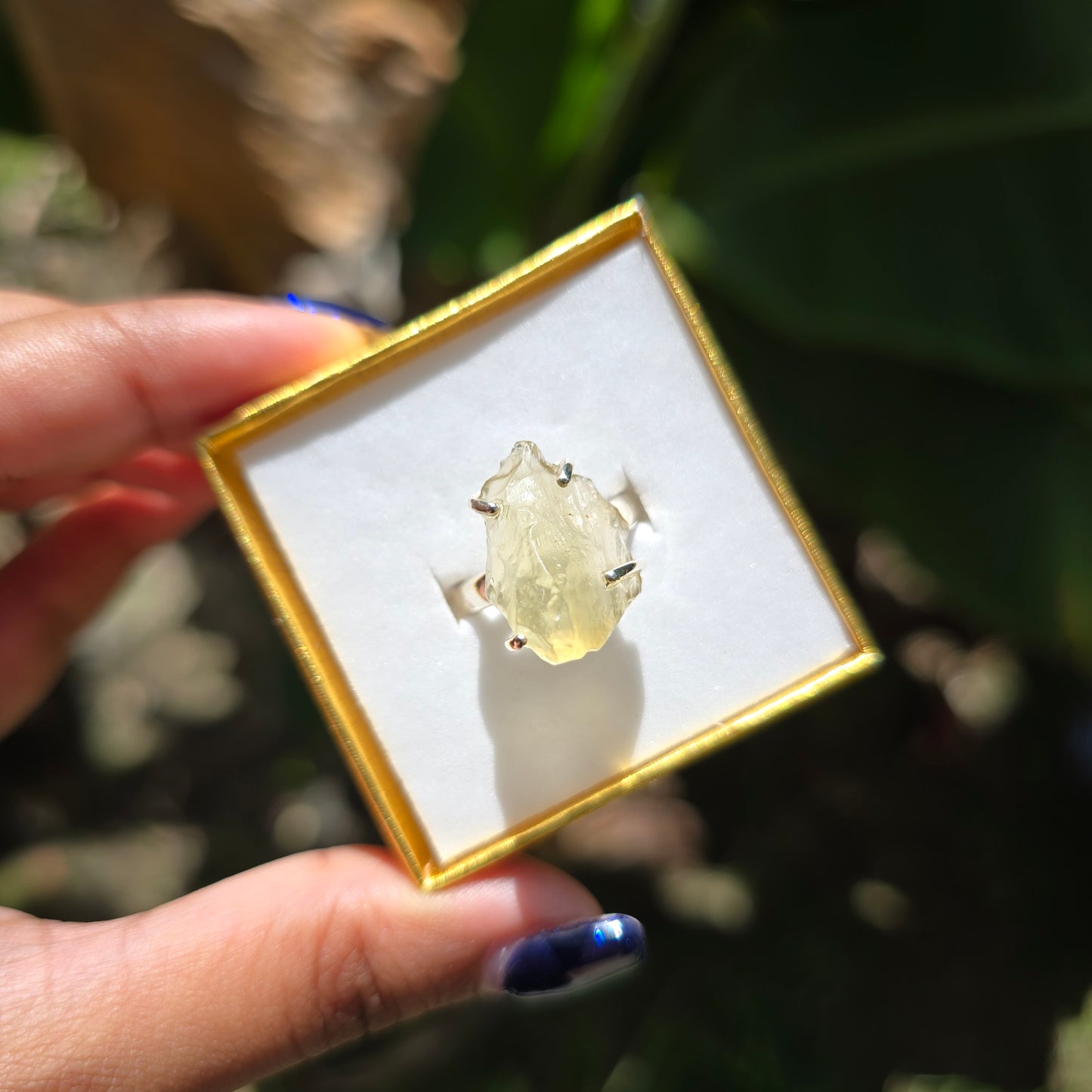 Libyan Desert Glass Ring - Size 6.5