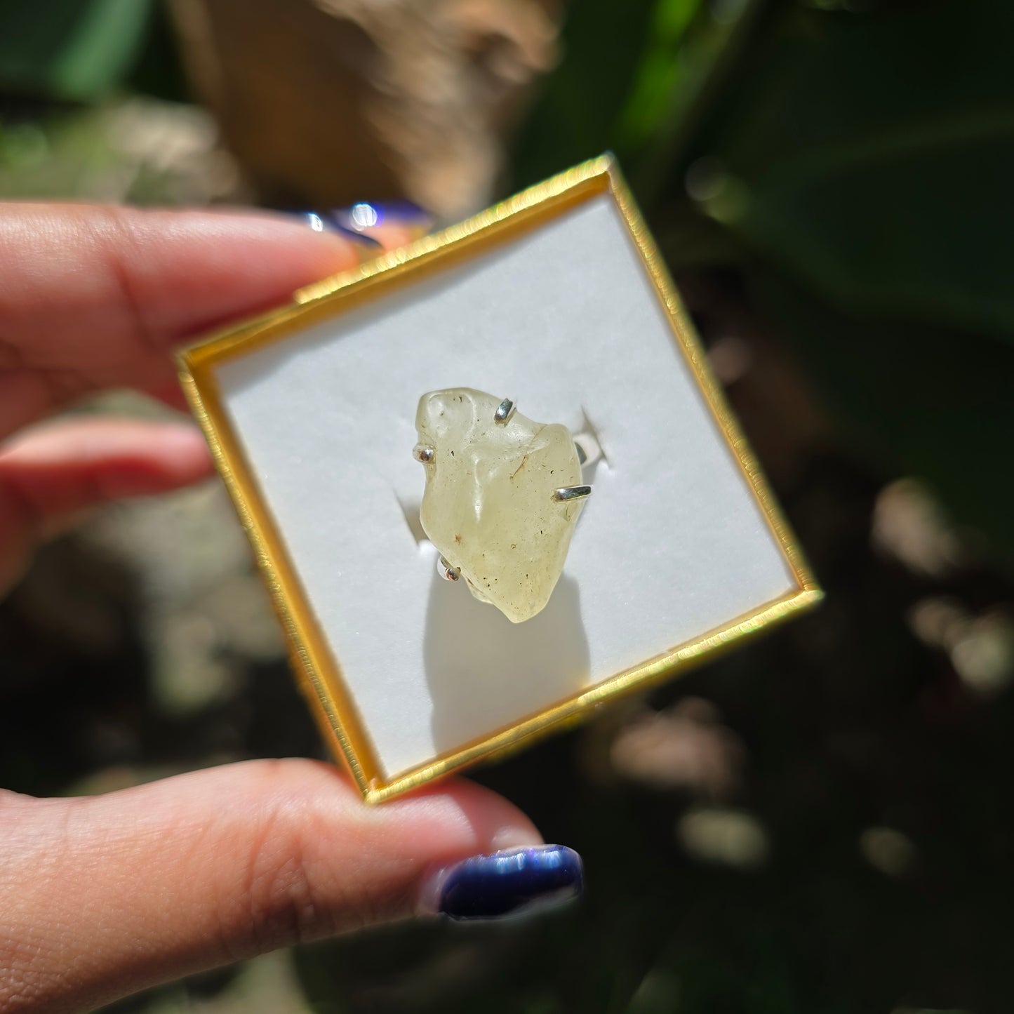 Libyan Desert Glass Ring - Size 6.5