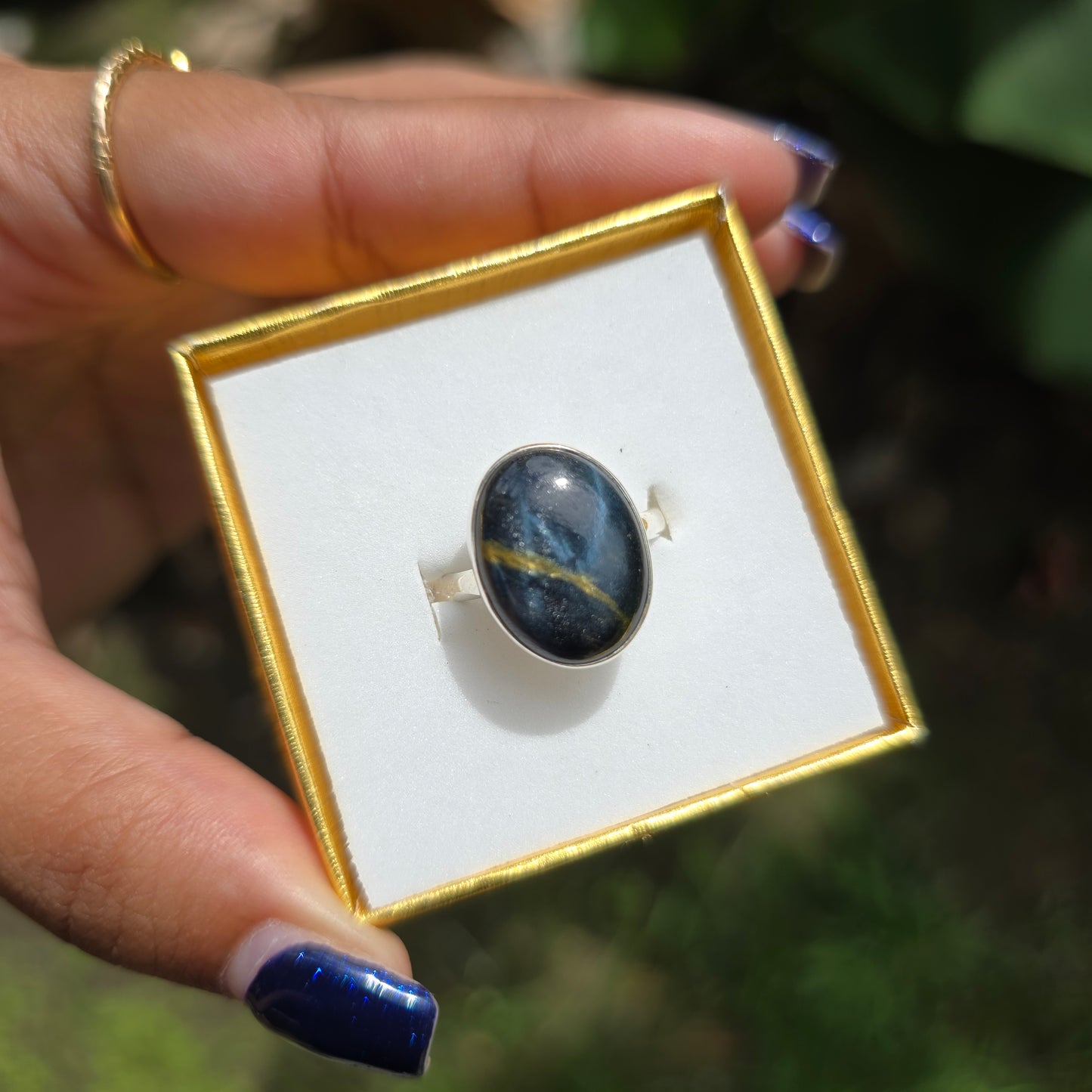 Hawk's Eye Ring - Size 7