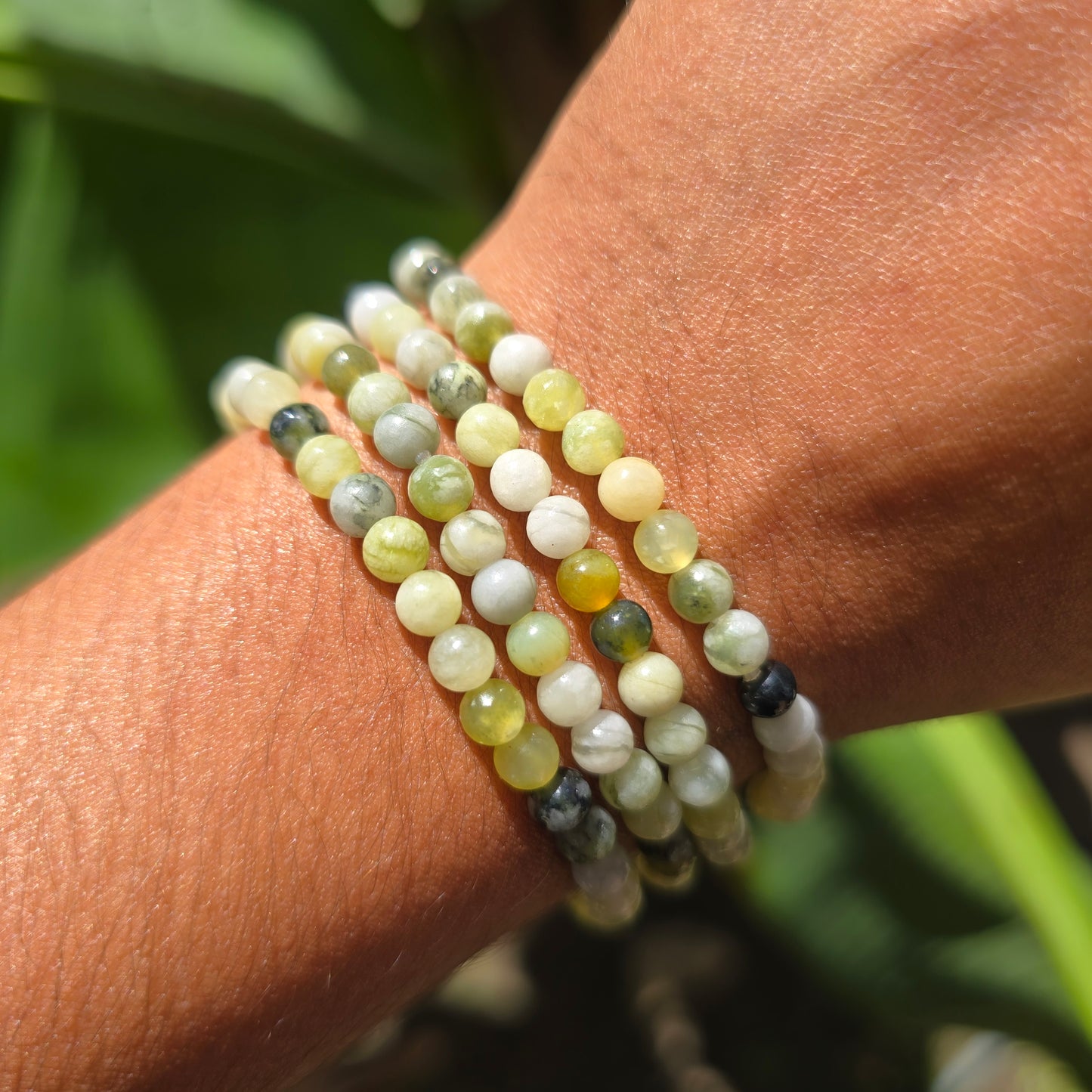 3-4mm Serpentine Gemstone Bracelet
