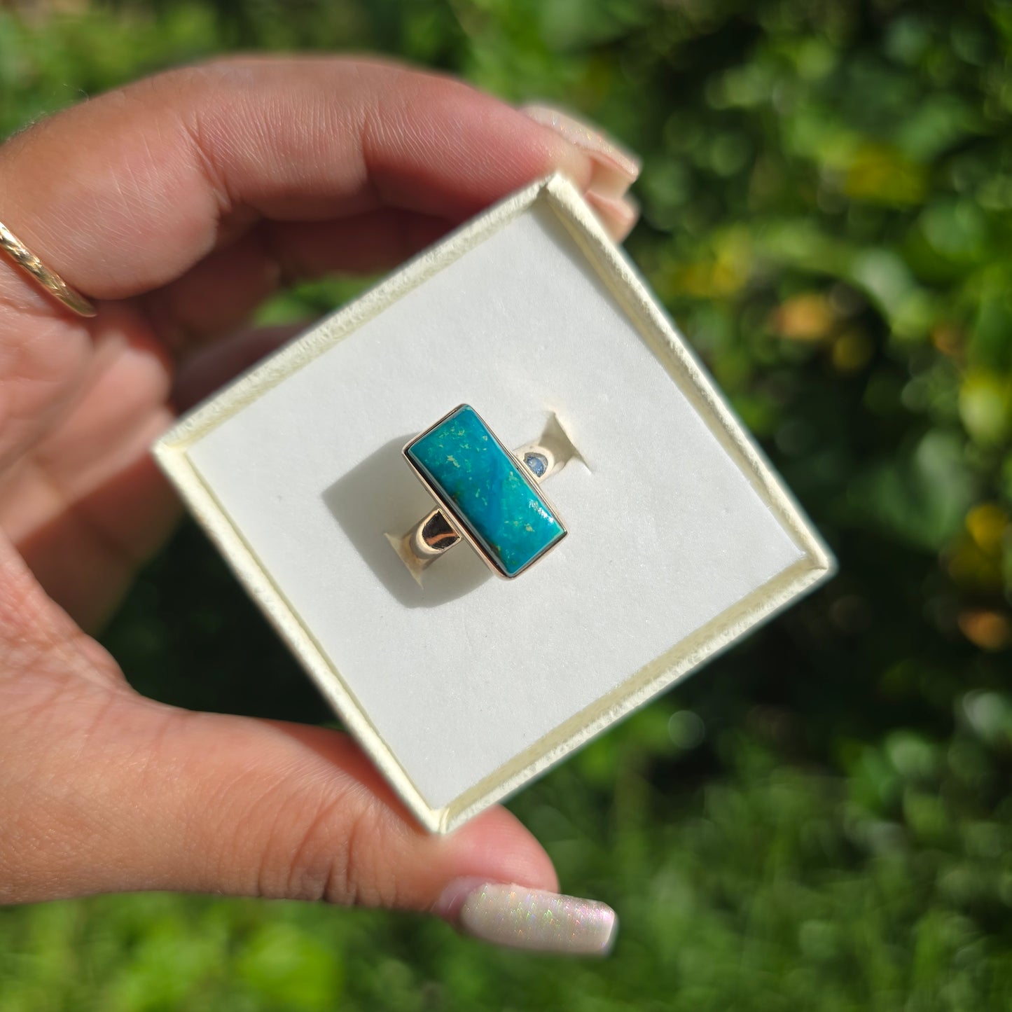 Chrysocolla Gemstone Ring - Size 7