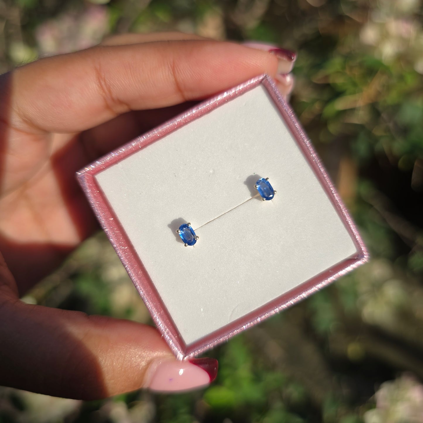 Blue Kyanite Stud Earring