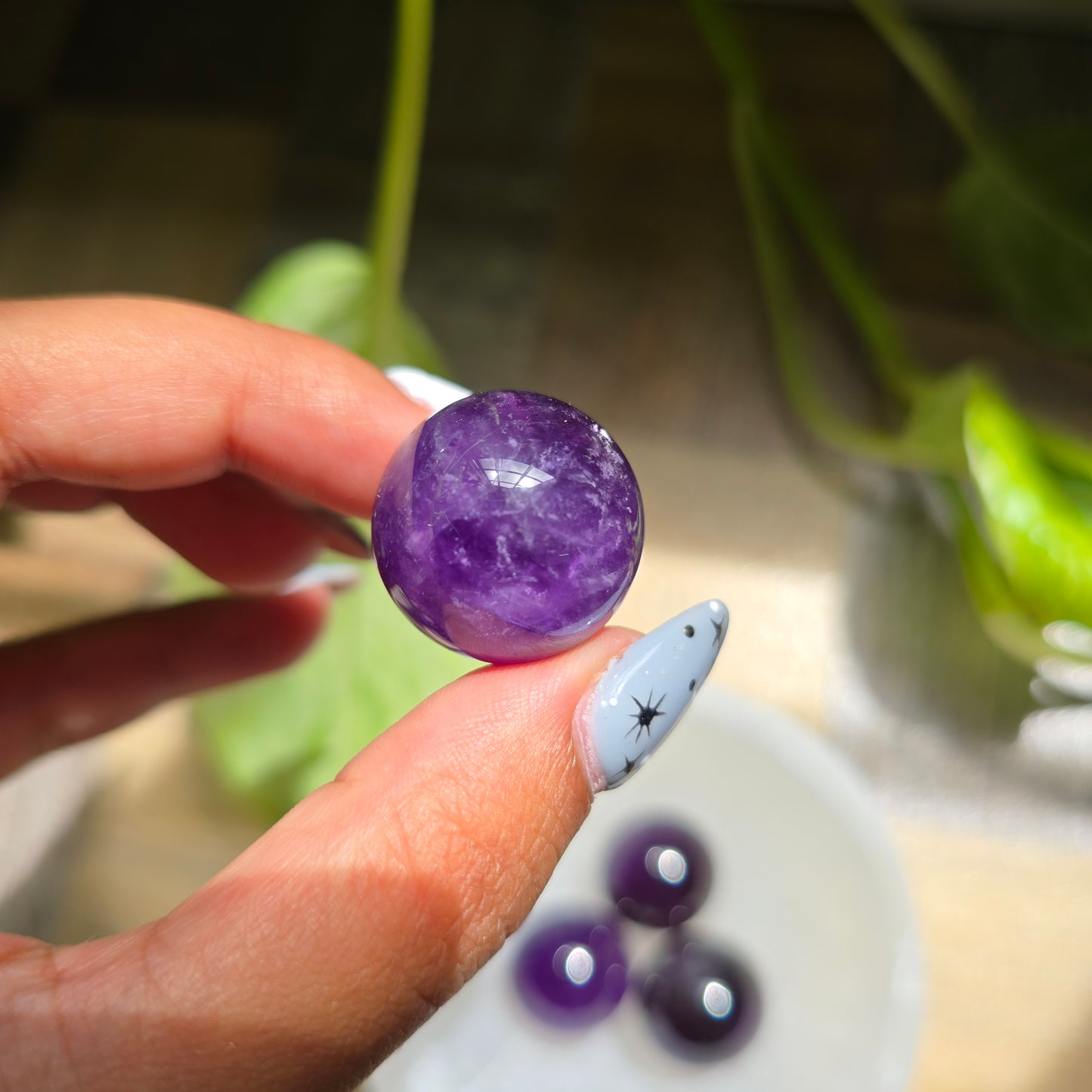 Mini Amethyst Gemstone Sphere