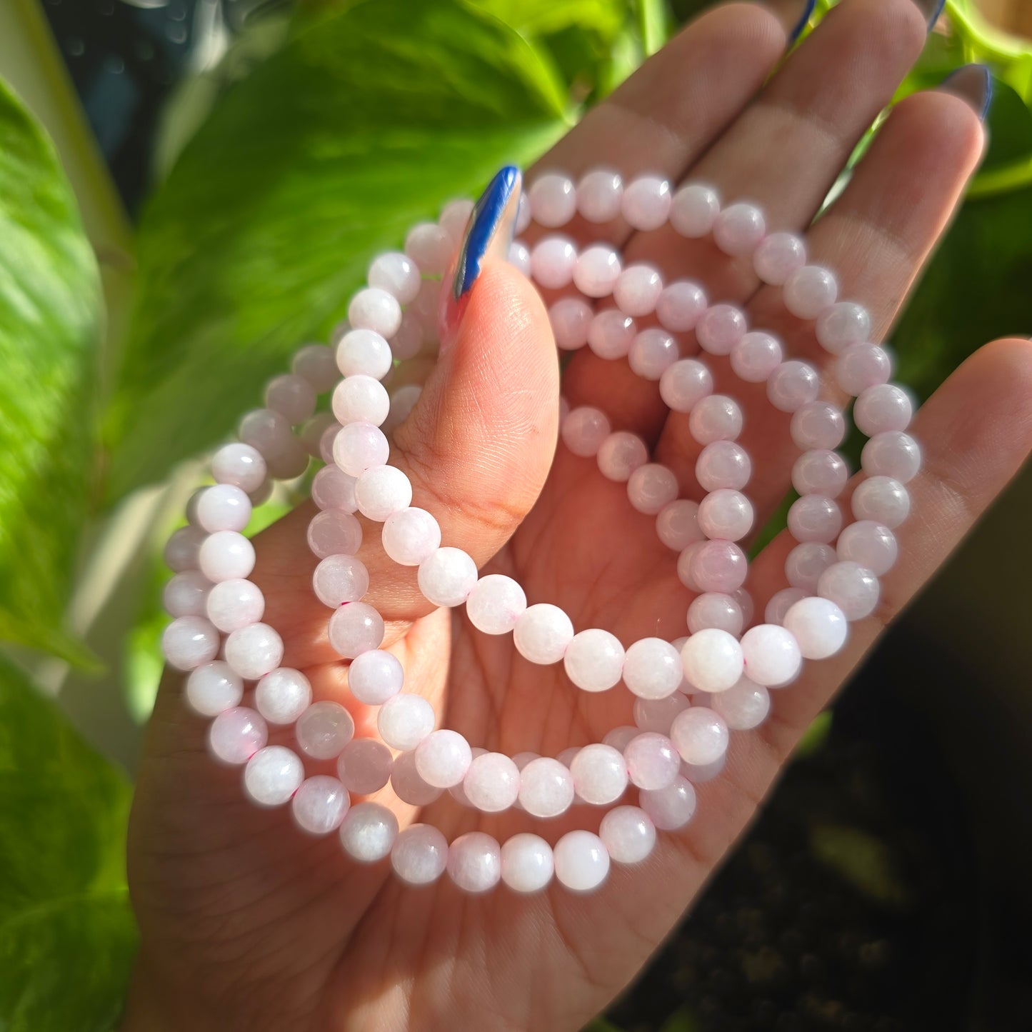 Light Pink Jadeite Gemstone Bracelet
