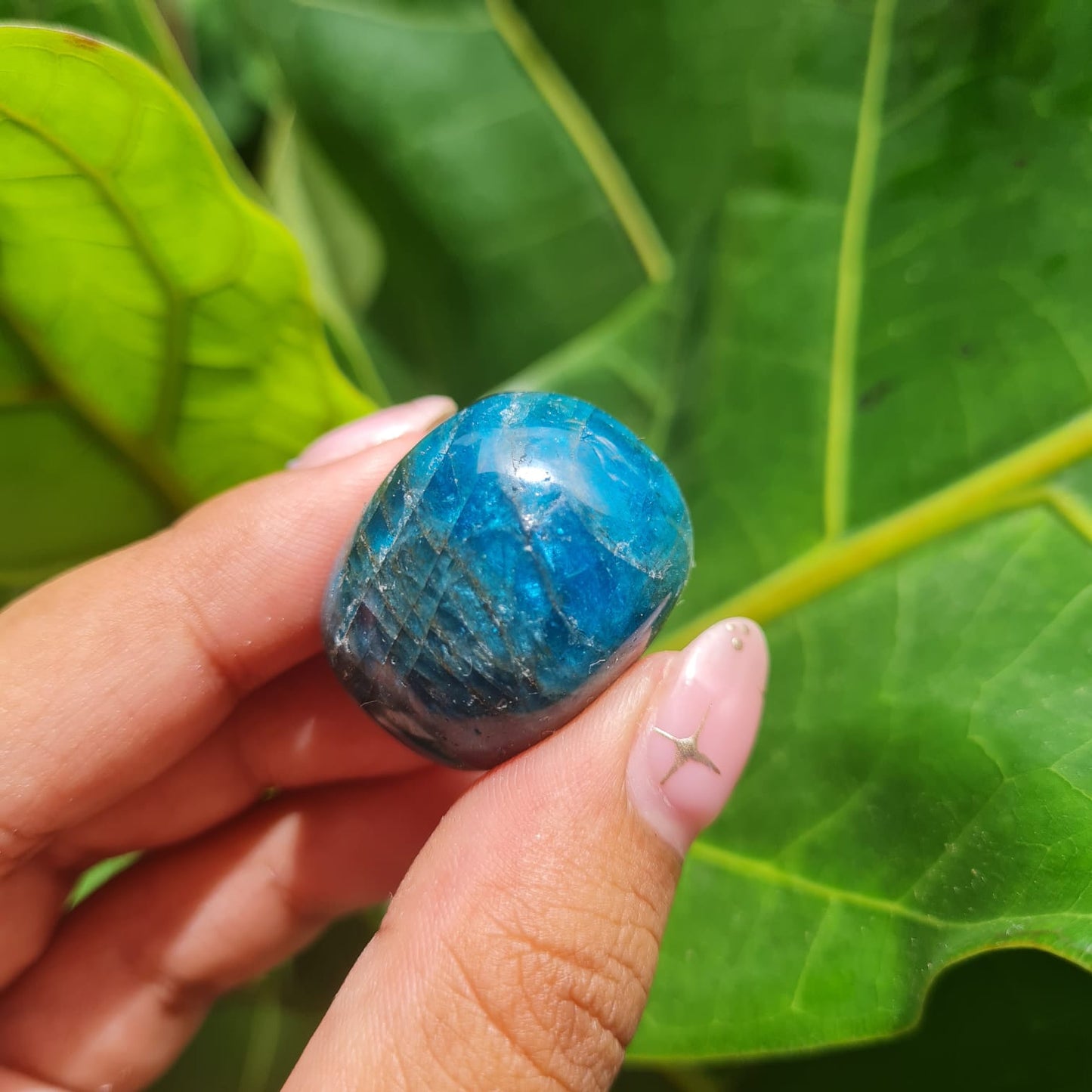 Blue Apatite Tumbled Stone