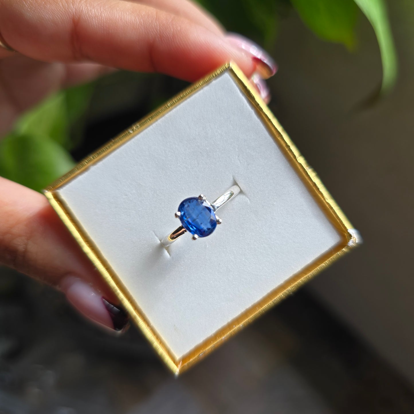 Blue Kyanite Gemstone Ring - Size 5