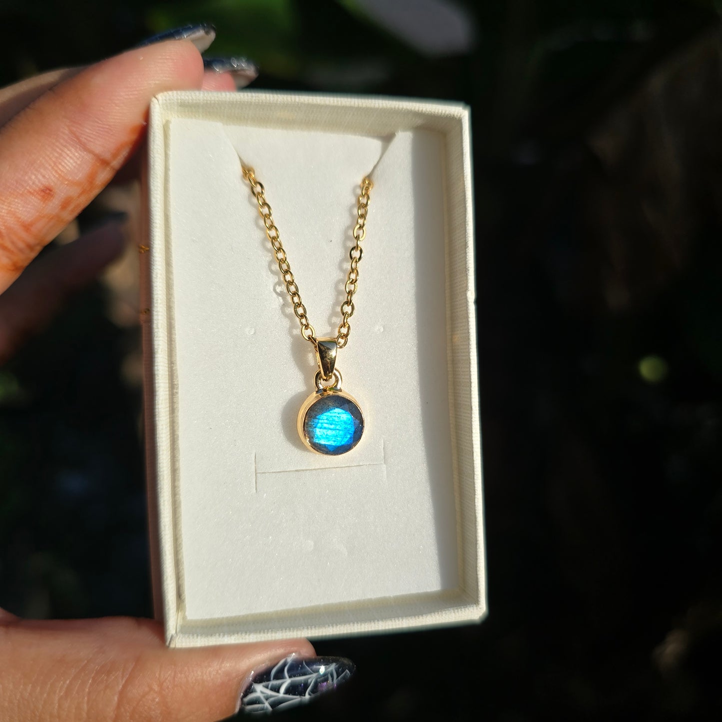 Gold Vermeil Labradorite Pendant