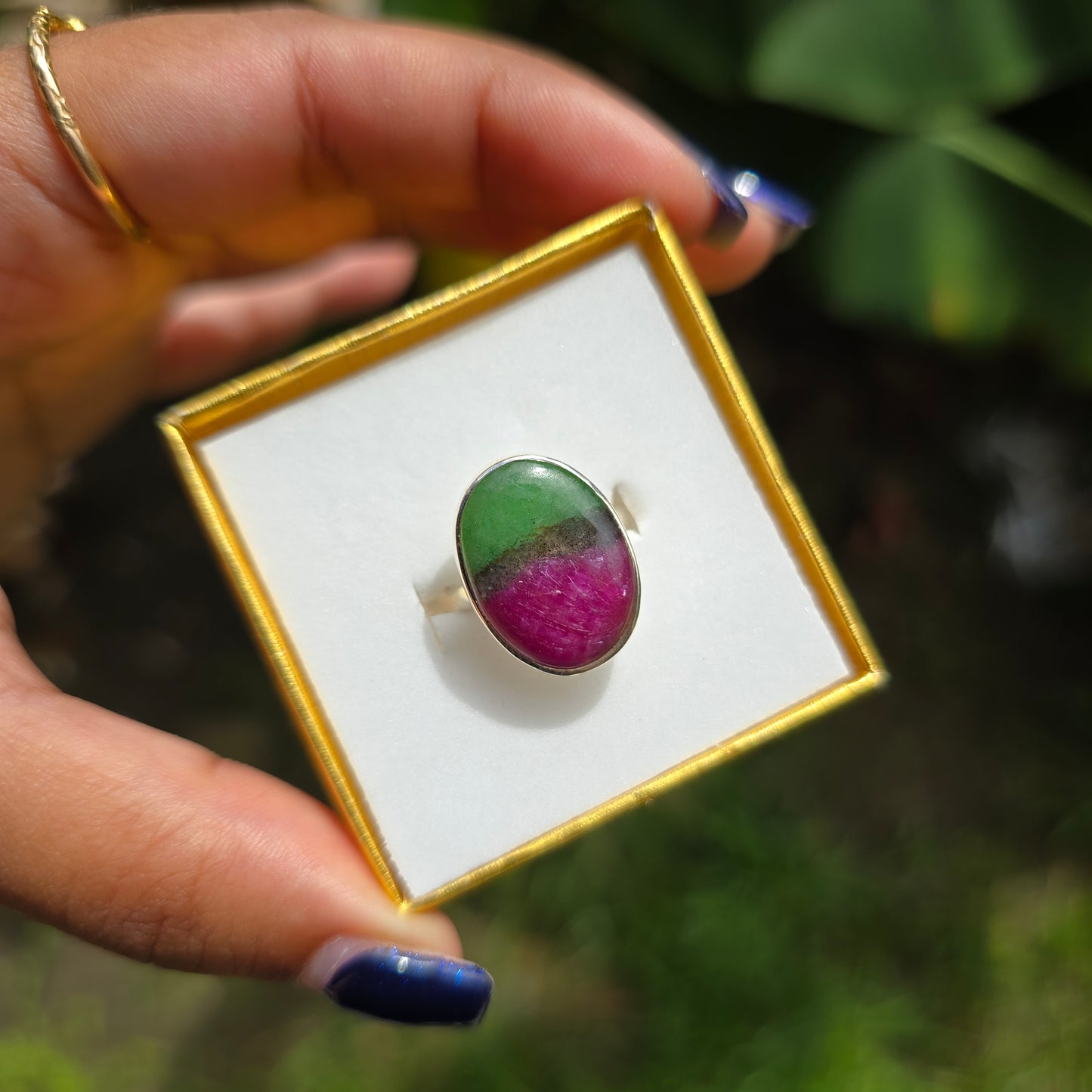 Ruby Zoisite Ring - Size 6