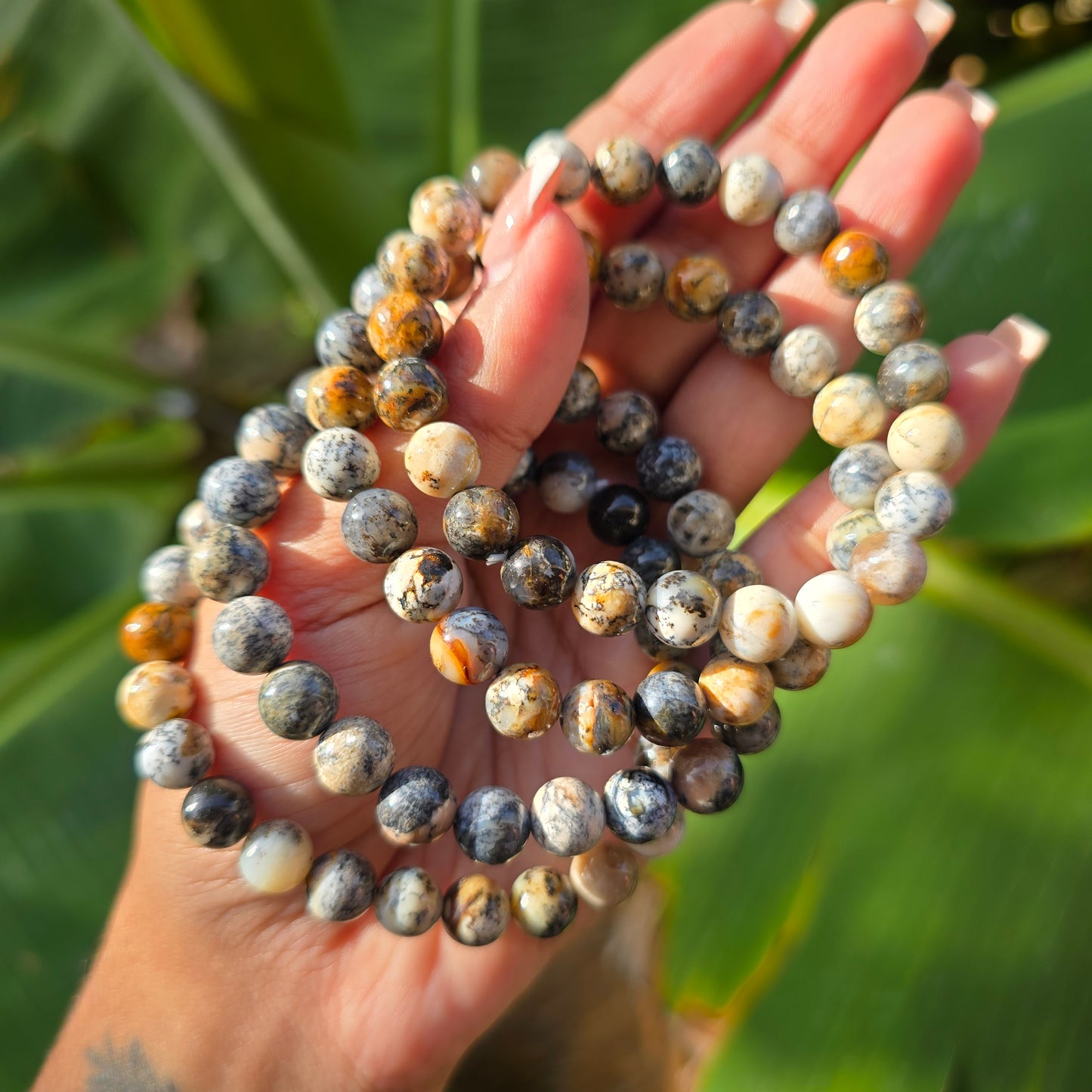 Dendritic Opal Gemstone Bracelet