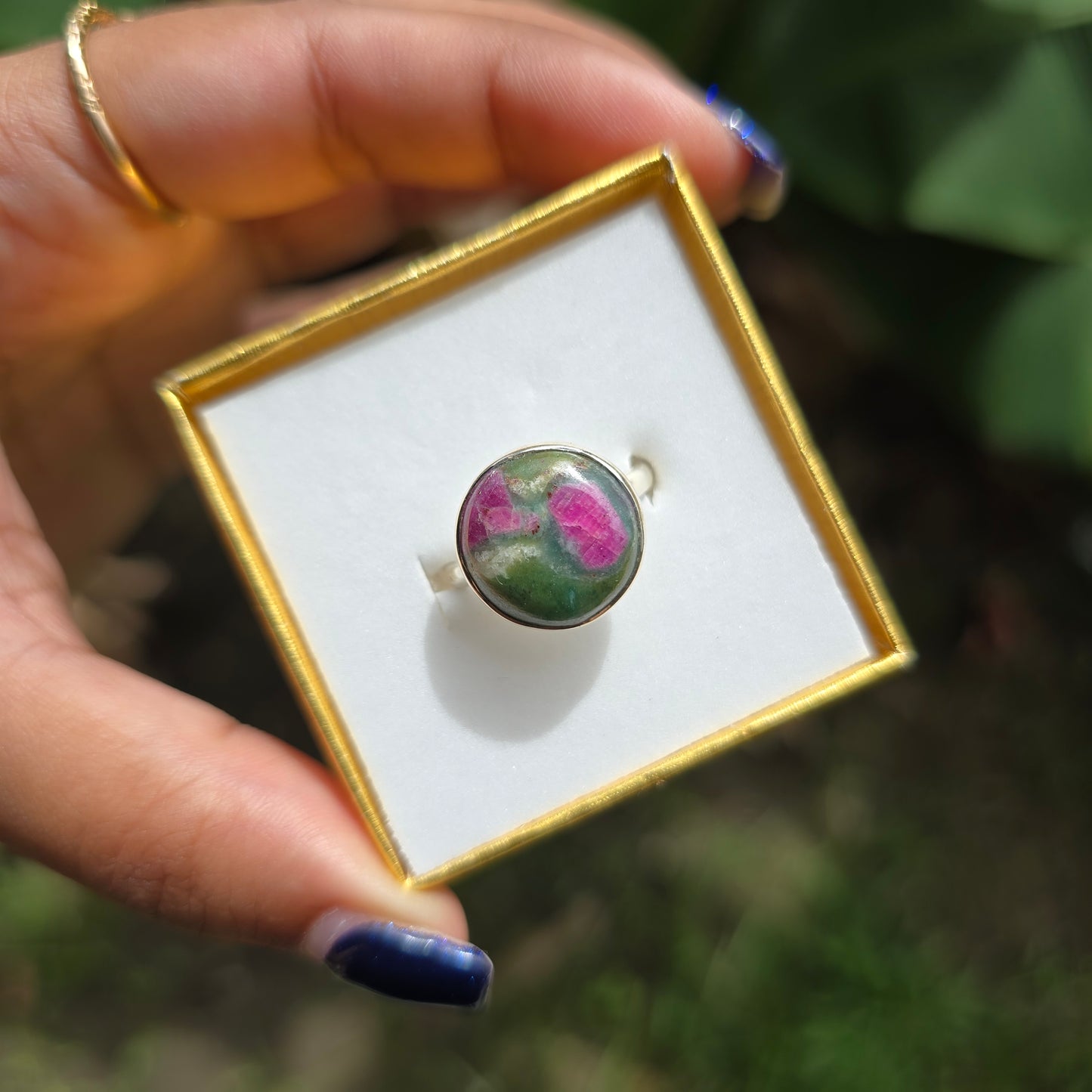 Ruby Zoisite Ring - Size 8
