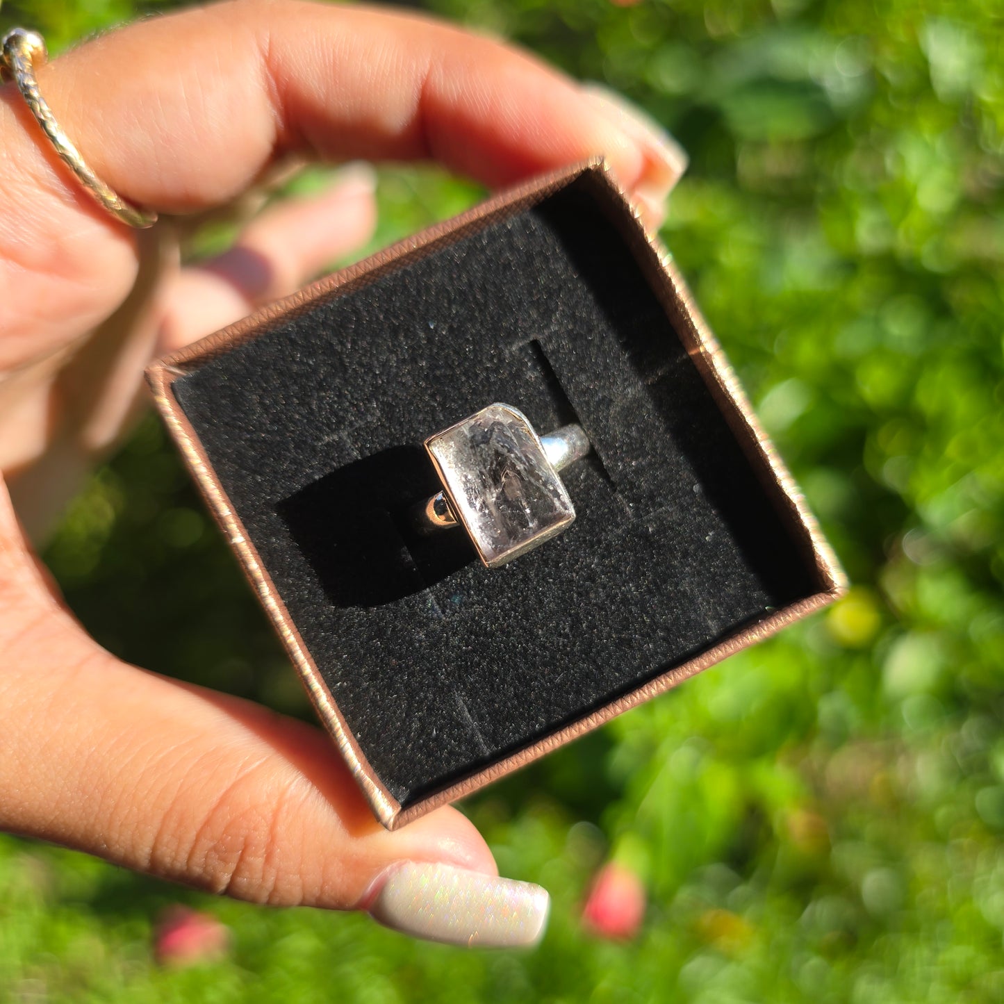 Raw Kunzite Ring - Size 6.5