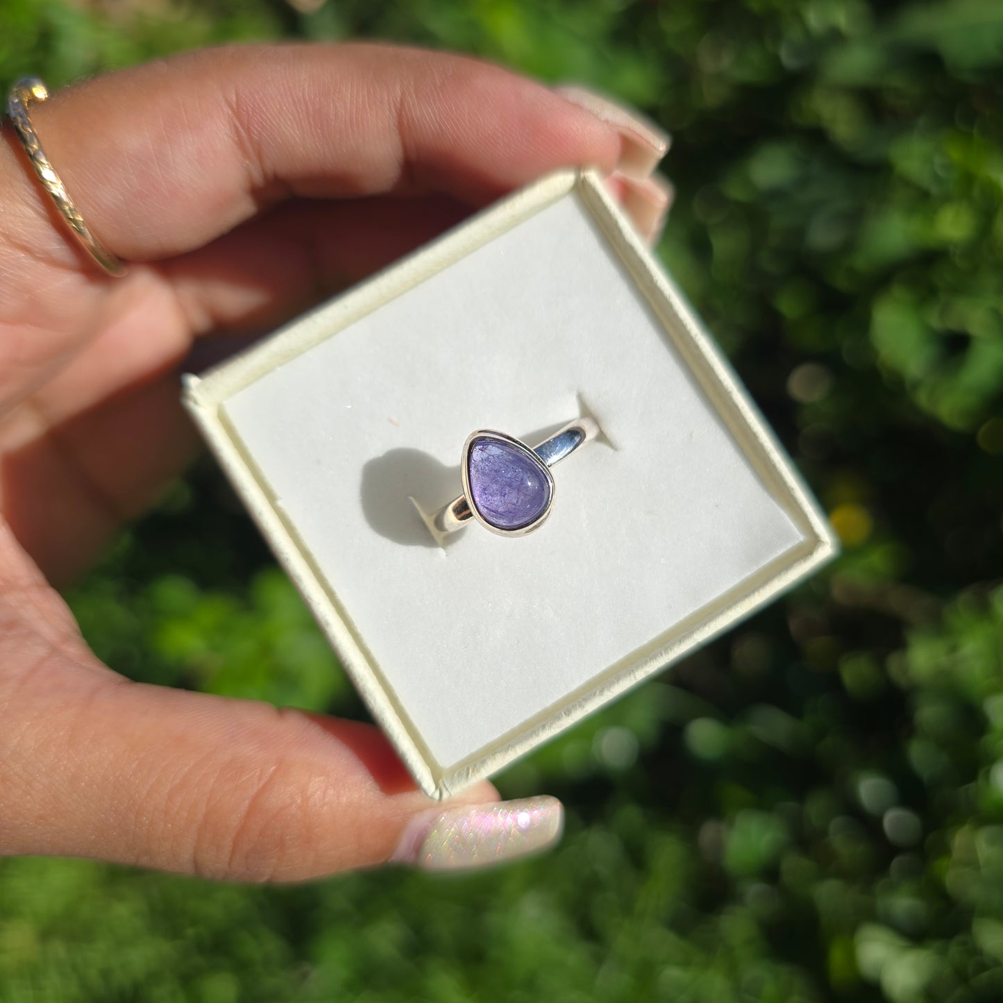 Tanzanite Gemstone Ring - Size 8