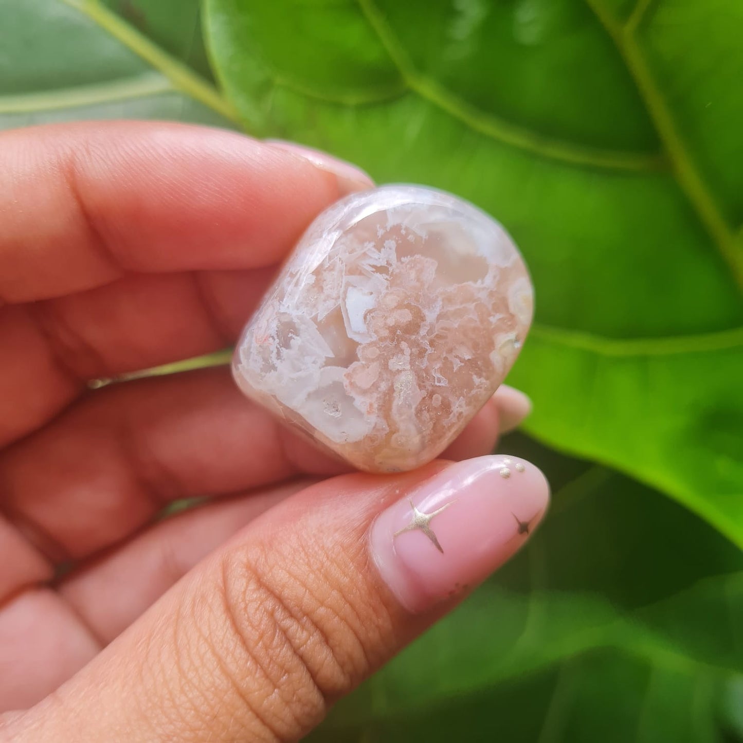 Flower Agate Tumbled Stone