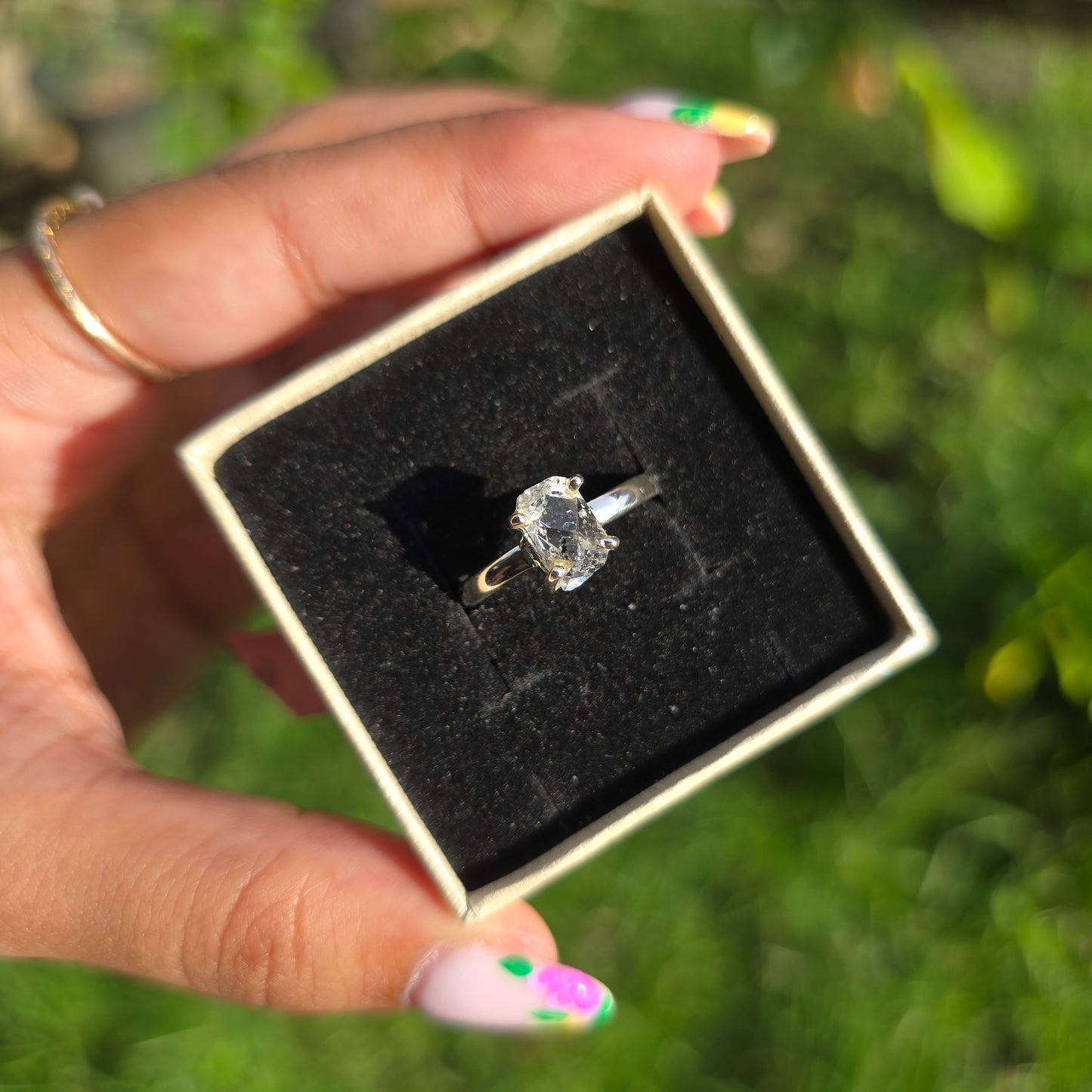 Herkimer Diamond Ring - Size 8