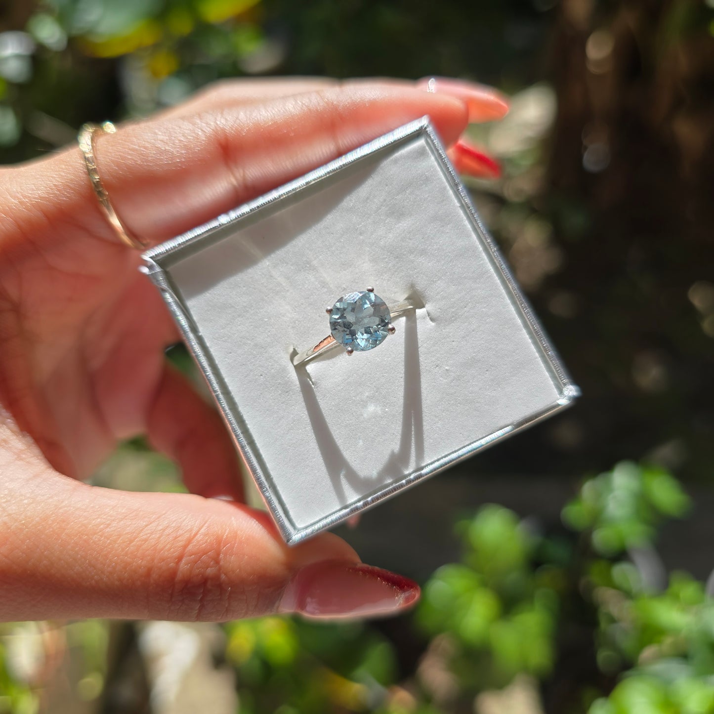 Blue Fluorite Ring - Size 9